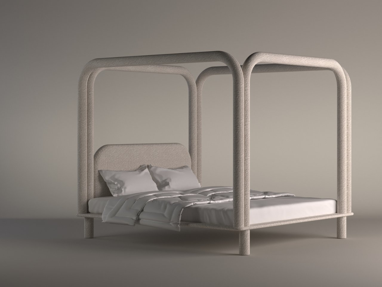 Lamb cashmere，Non-angular design，Modern Childhood，modularization，Bed，