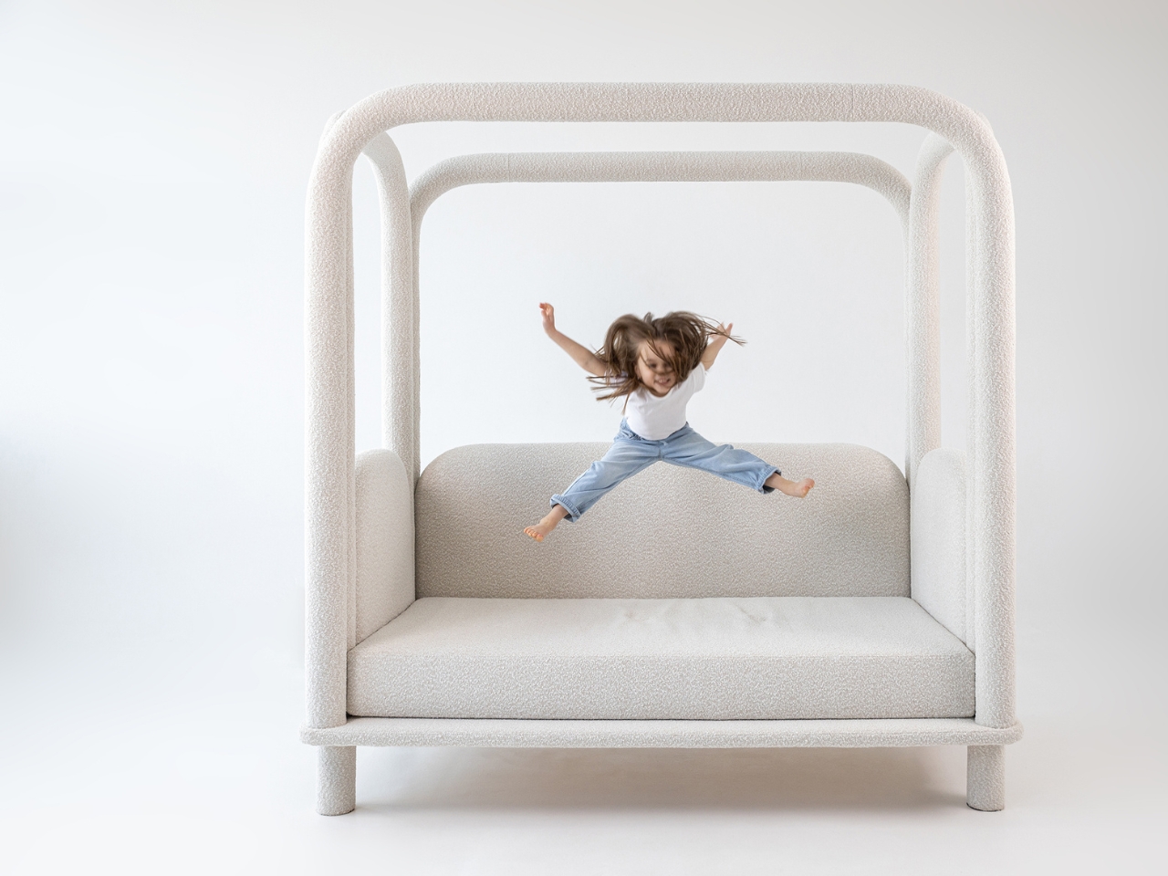 Lamb cashmere，Non-angular design，Modern Childhood，modularization，Bed，