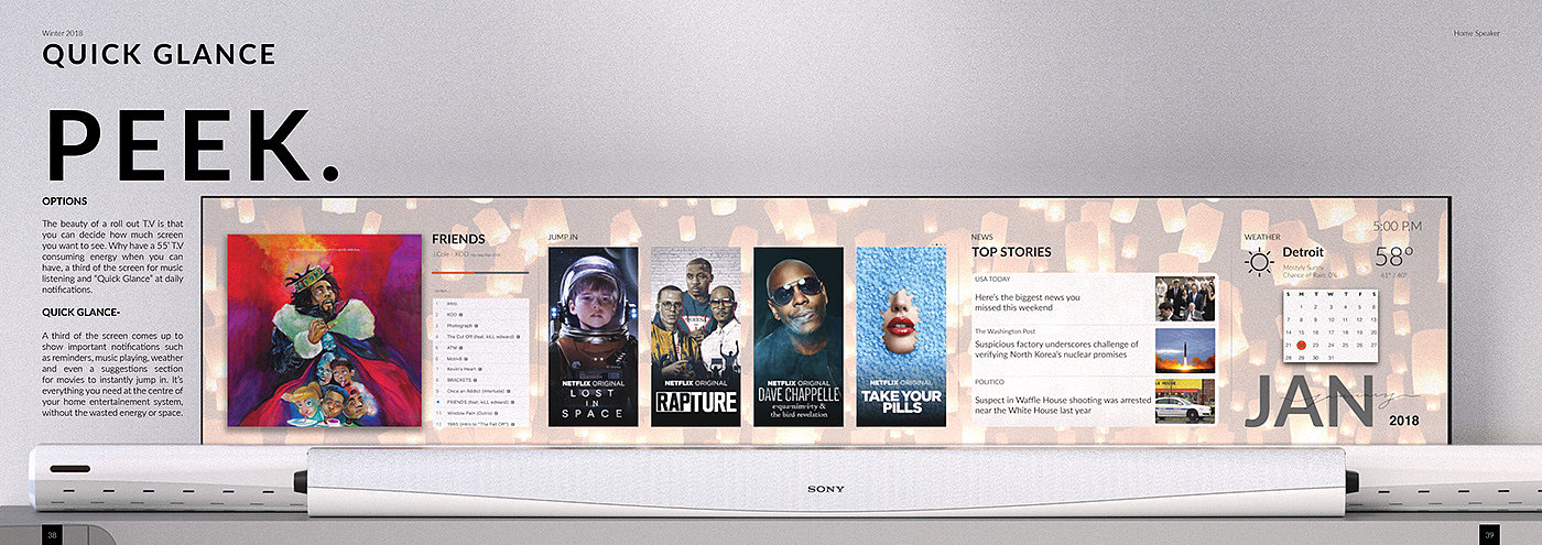 Sony A1E，Interior design，