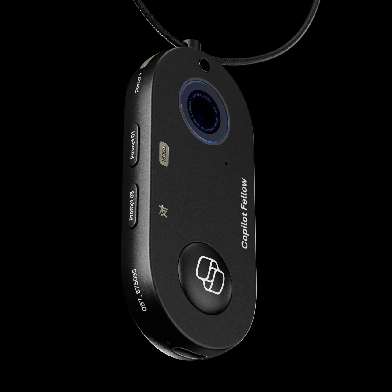 Magnetic suction，Modular design，Copilot Fellow，AI pendant，emotional companionship，