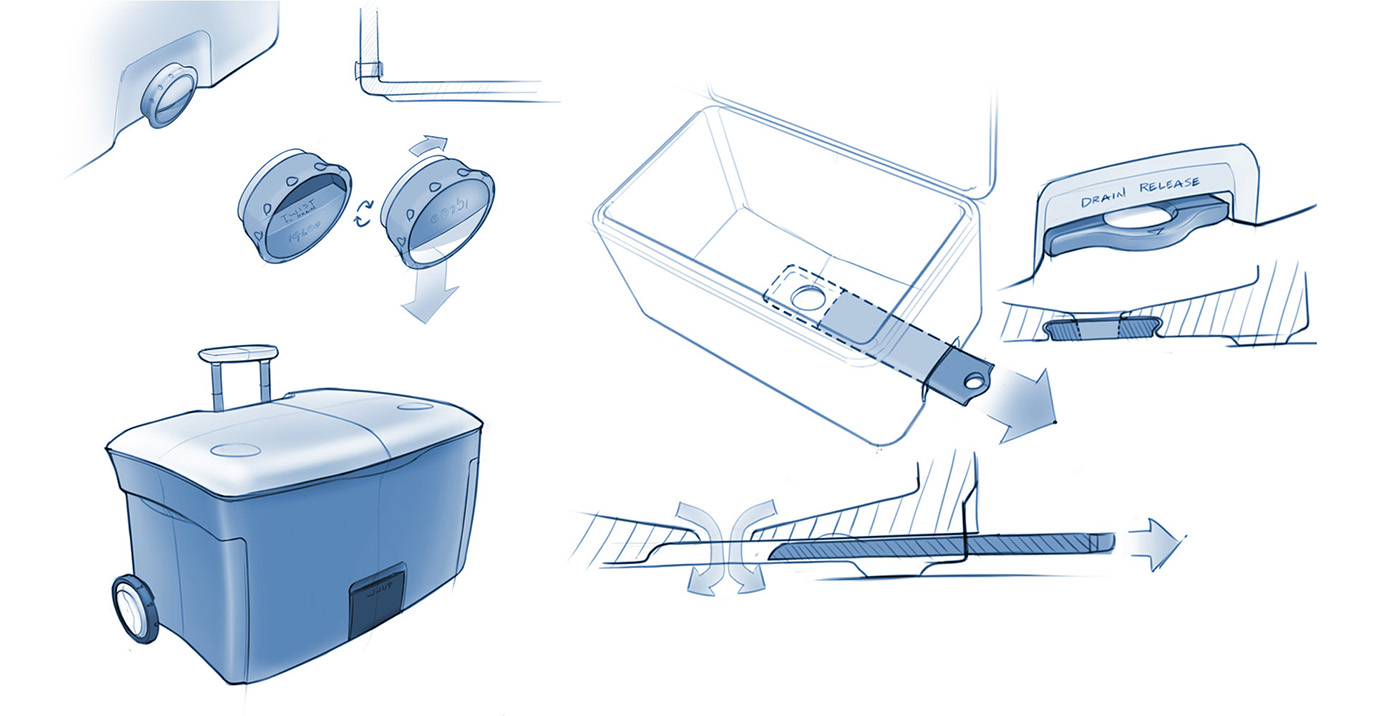 cooler，outdoors，blue，