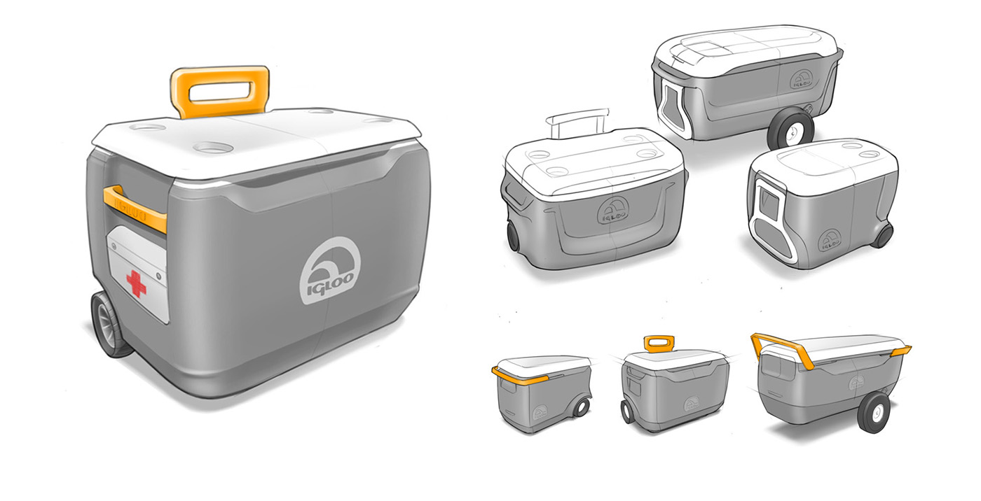 cooler，outdoors，blue，