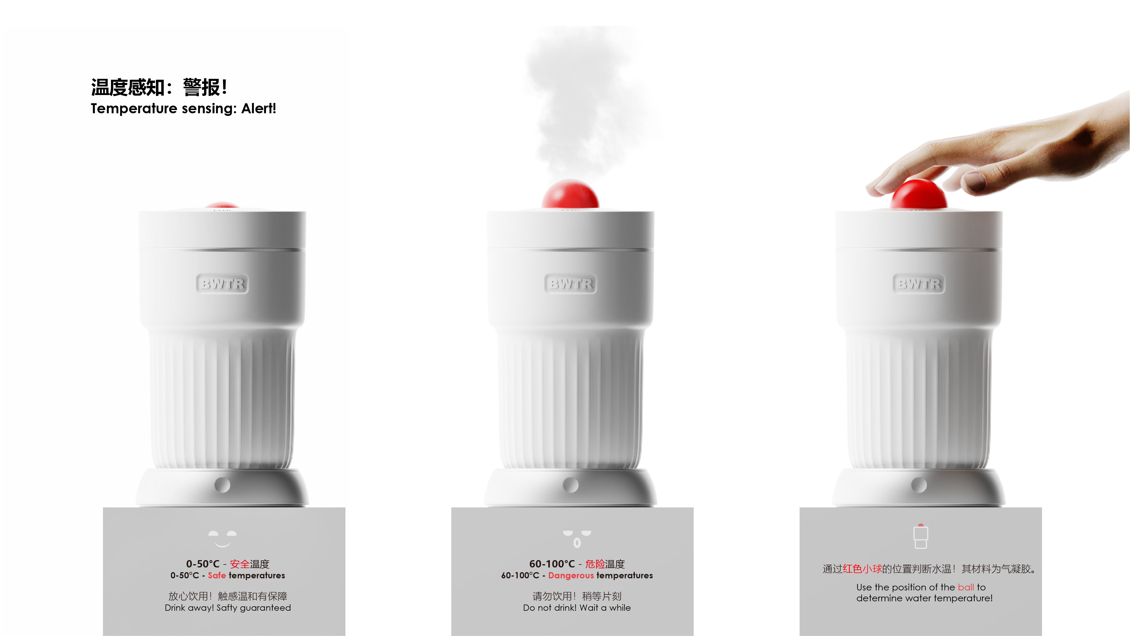 Electric water cup, blind, barrier-free design，