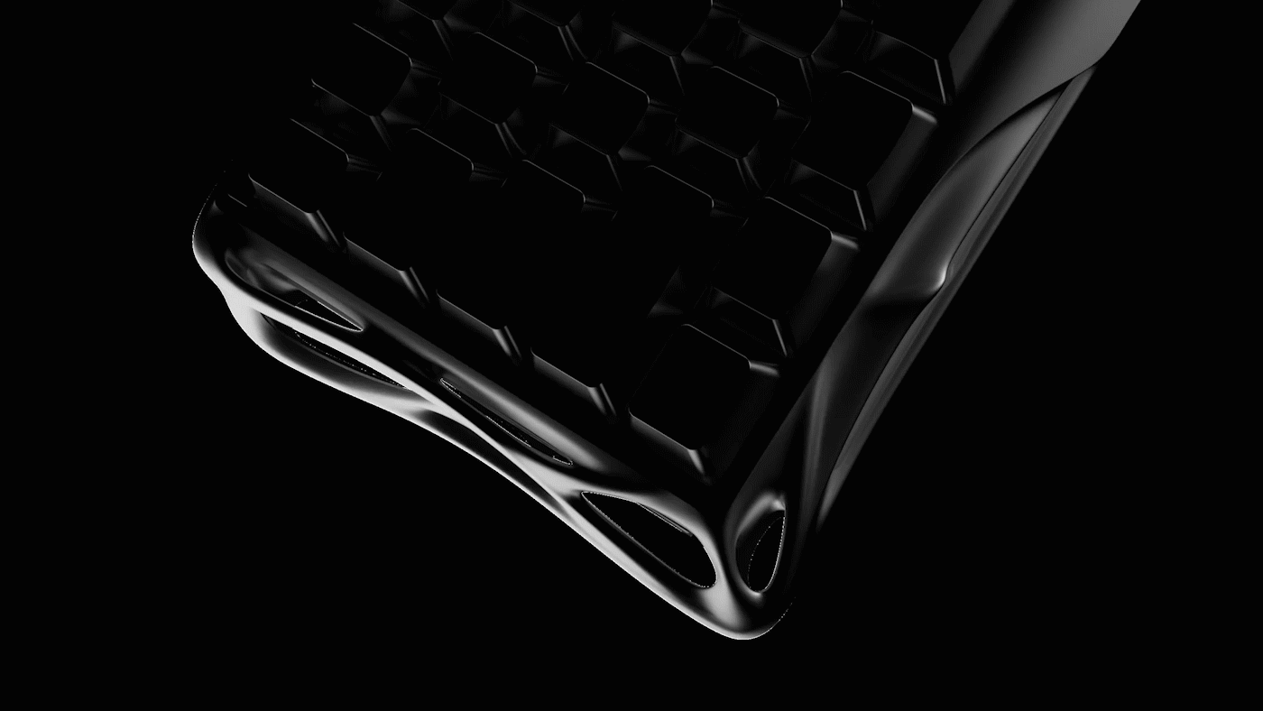 Gaming keyboard，industrial design，Mecha Tide Play，Game peripherals，Skeleton Design，