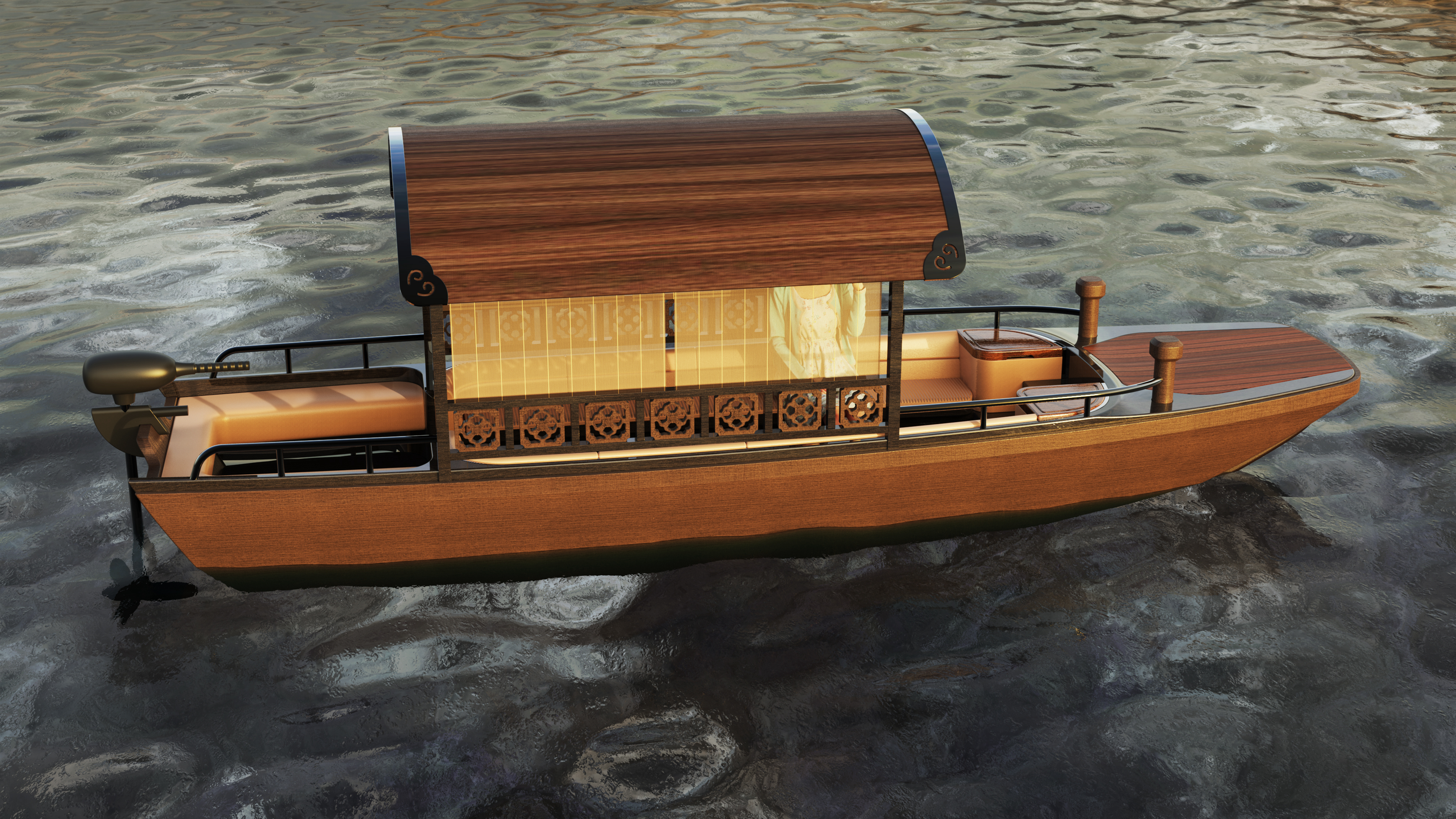 vehicle，Landscape Boat，