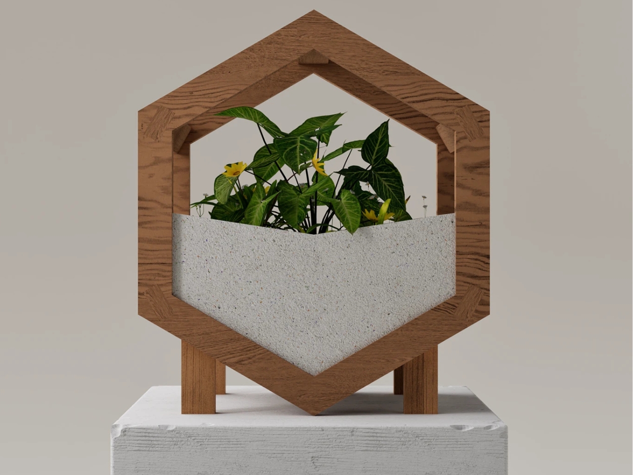 shelter，Sculptural flowerpot，conceptual design，Housewear & Furnishings，