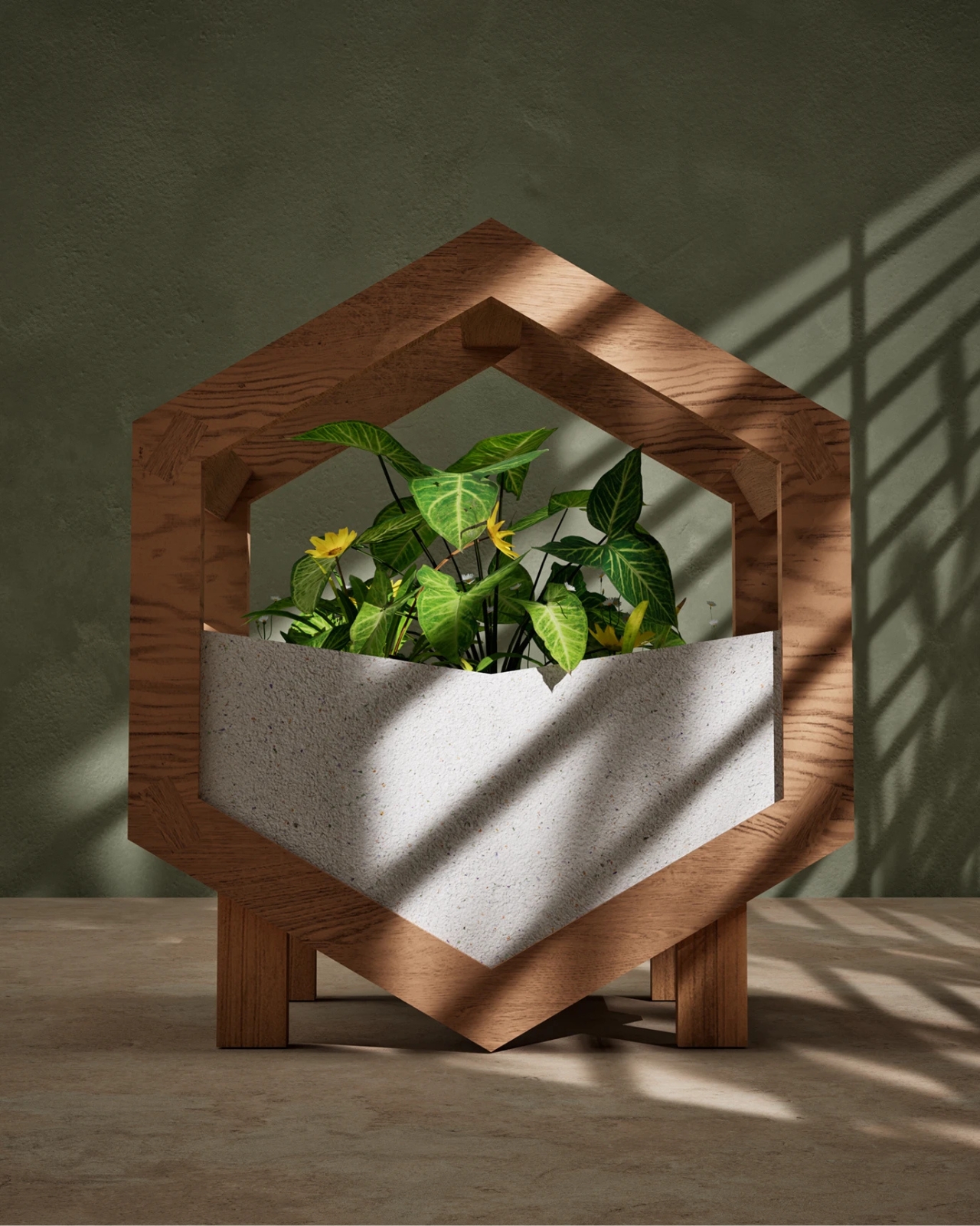 shelter，Sculptural flowerpot，conceptual design，Housewear & Furnishings，