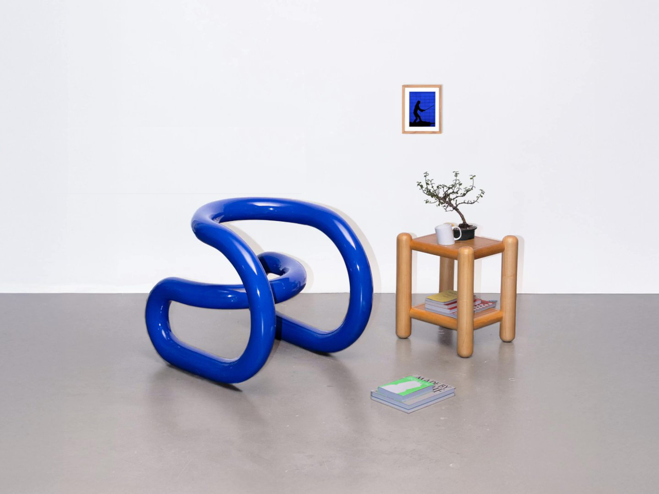 Single line seat，Sculpture furniture，minimalist loop，A stroke，