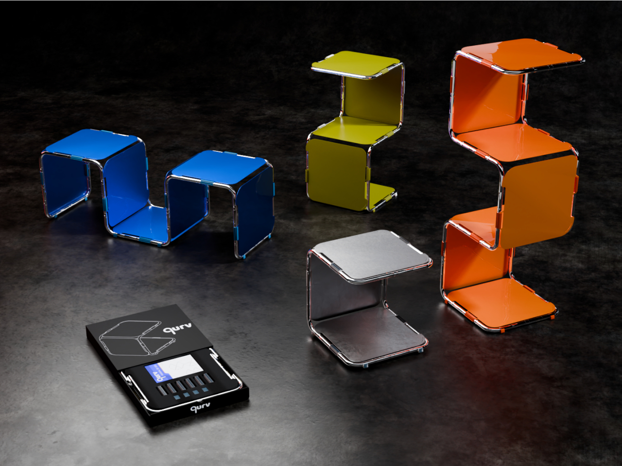 Receive，modularization，Qurv，Rental Artifact，Deformable design，