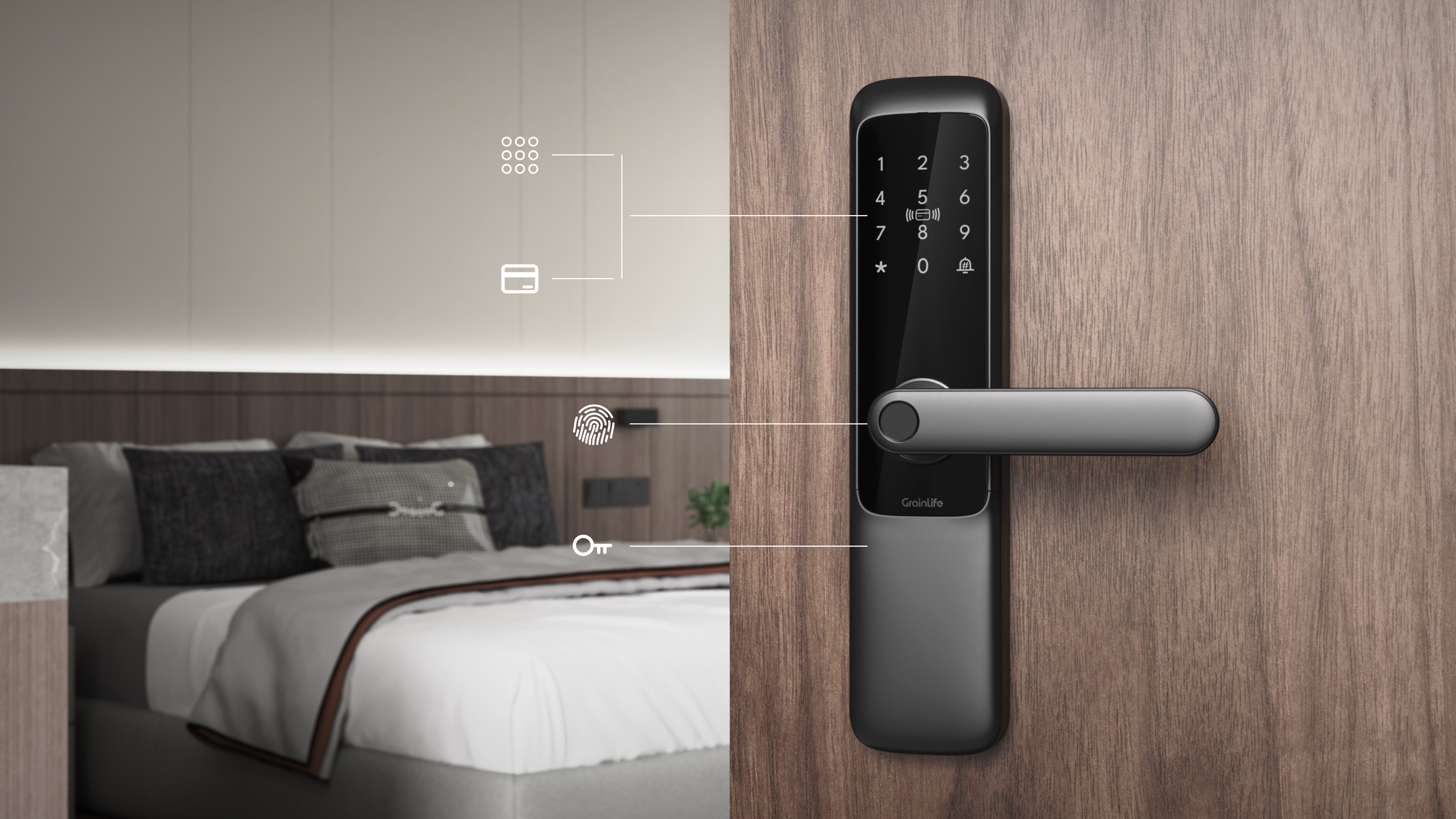 Smart home，Hotel door lock，Electronic door lock，