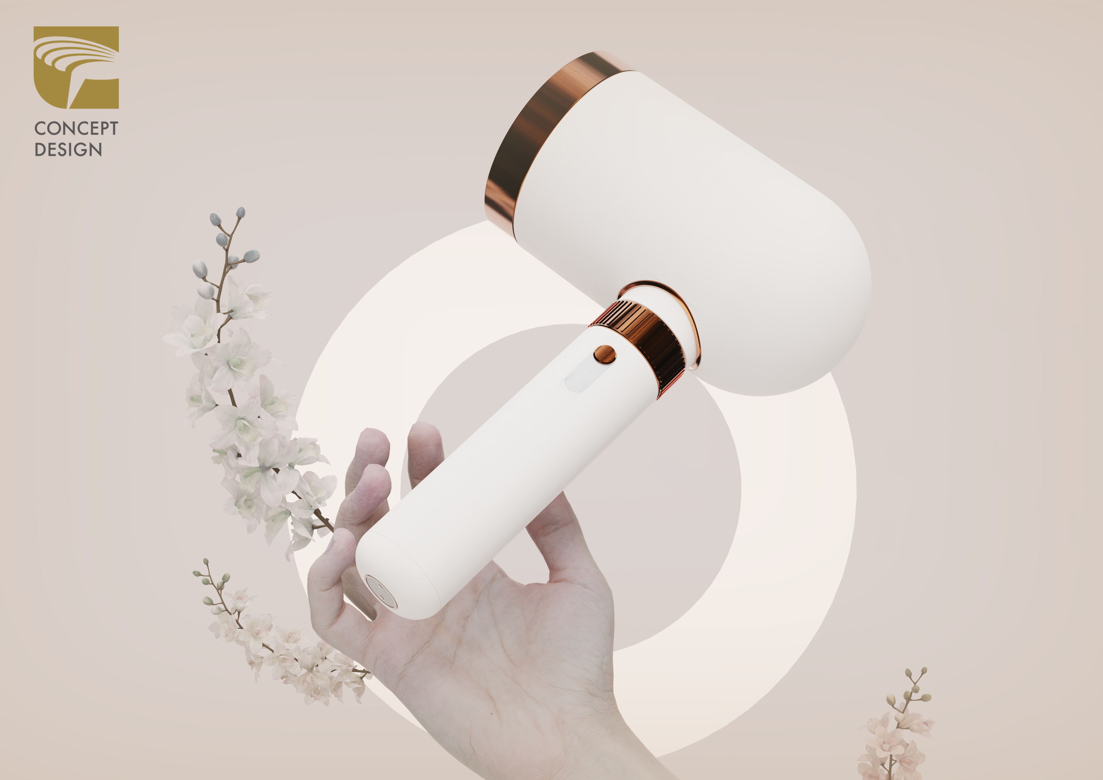 Electric iron, hair dryer, charging treasure, concept, multi-function，