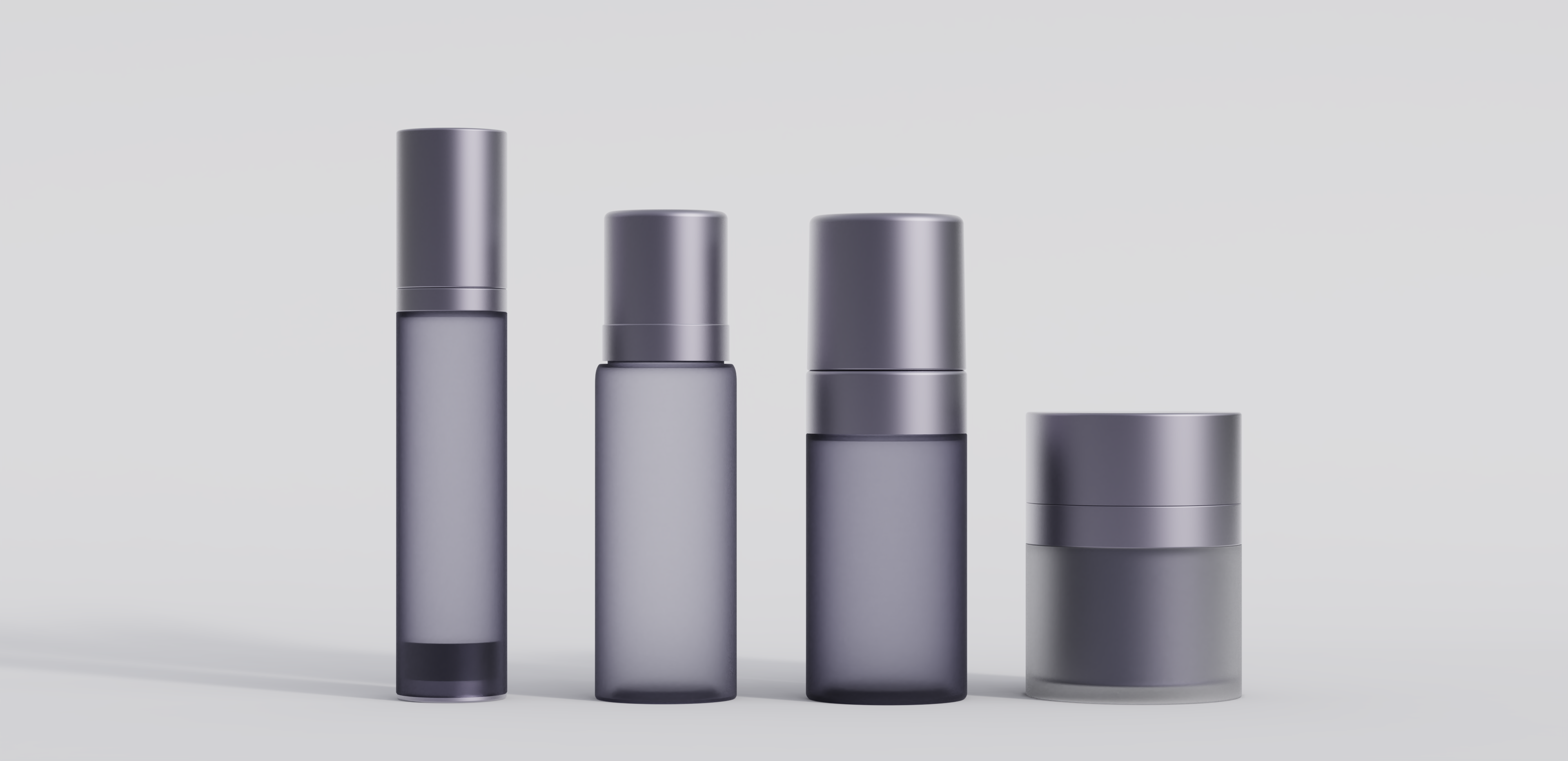 Packaging design, rendering, bottles, skin care bottles，