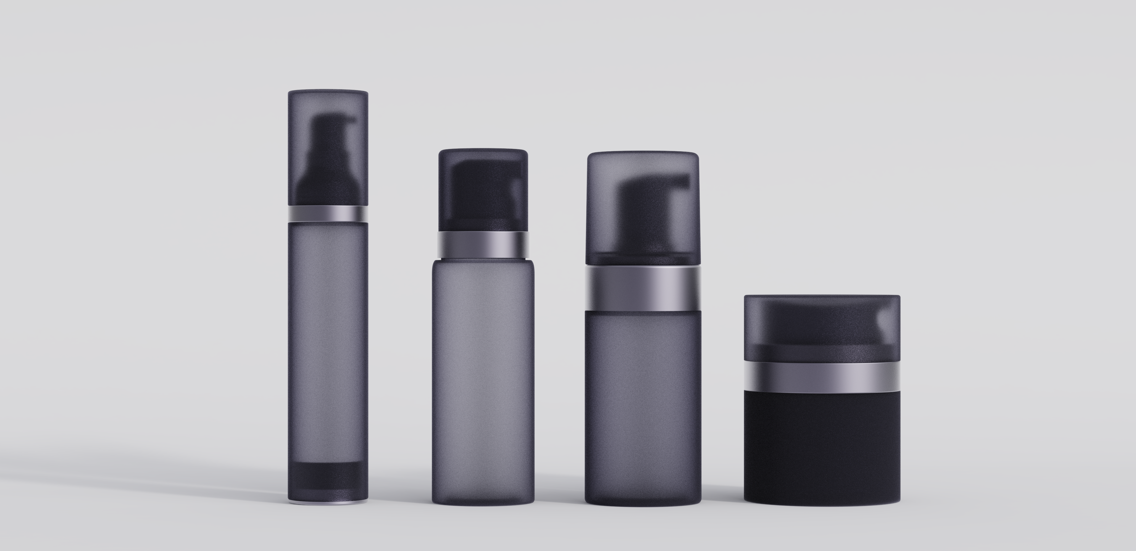 Packaging design, rendering, bottles, skin care bottles，