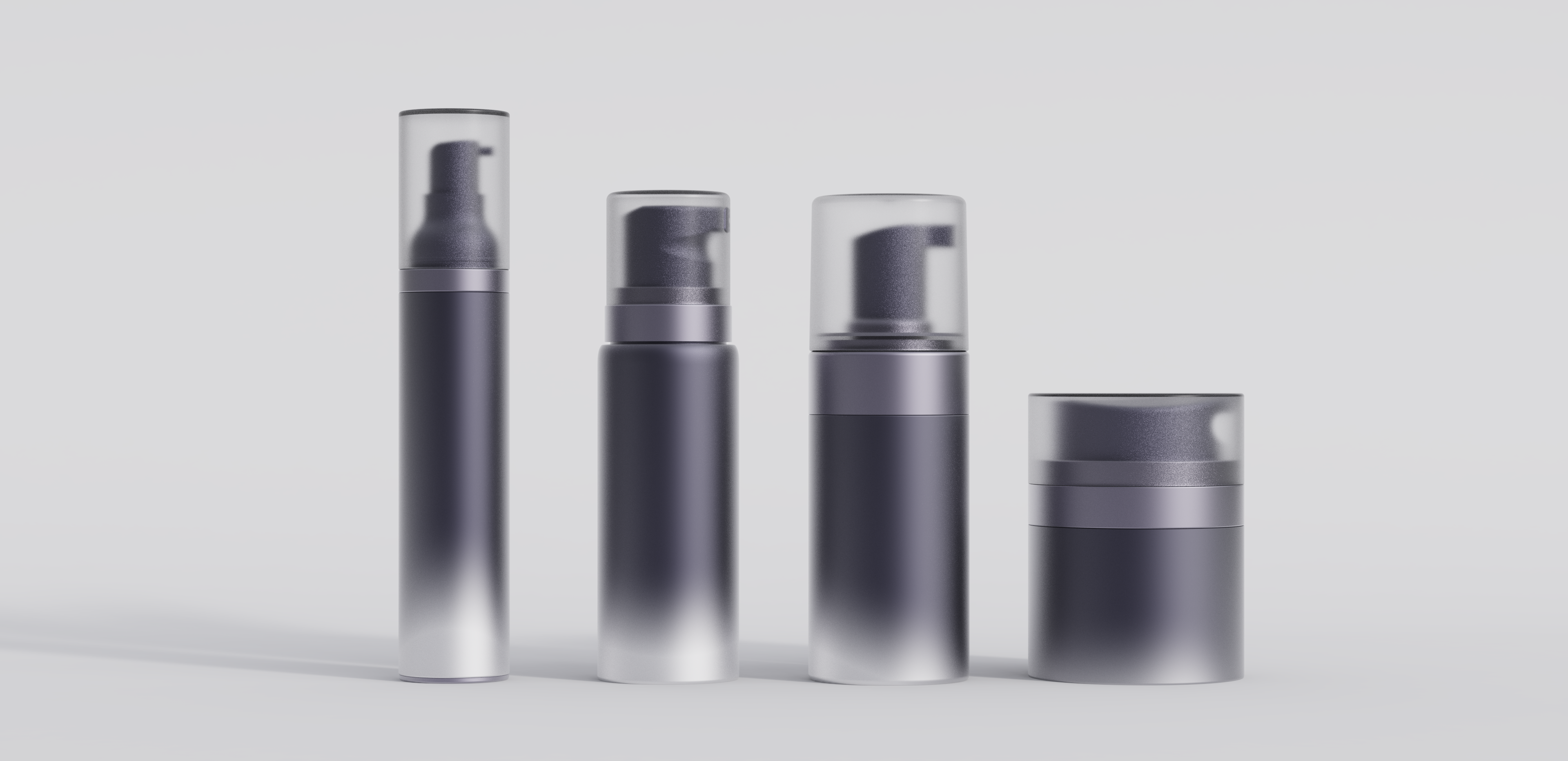 Packaging design, rendering, bottles, skin care bottles，