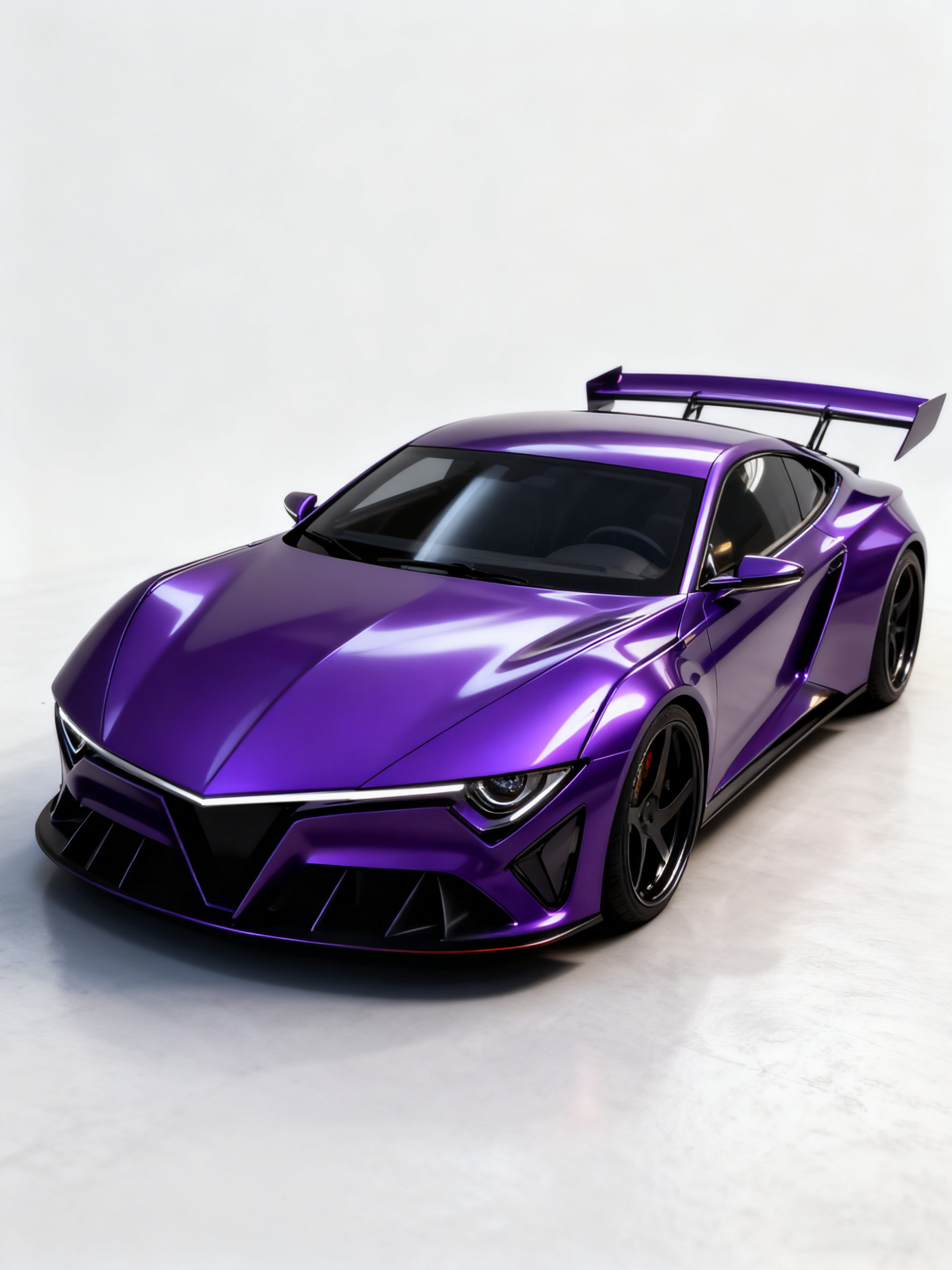 Car hand-painted, AI rendering, renderings，