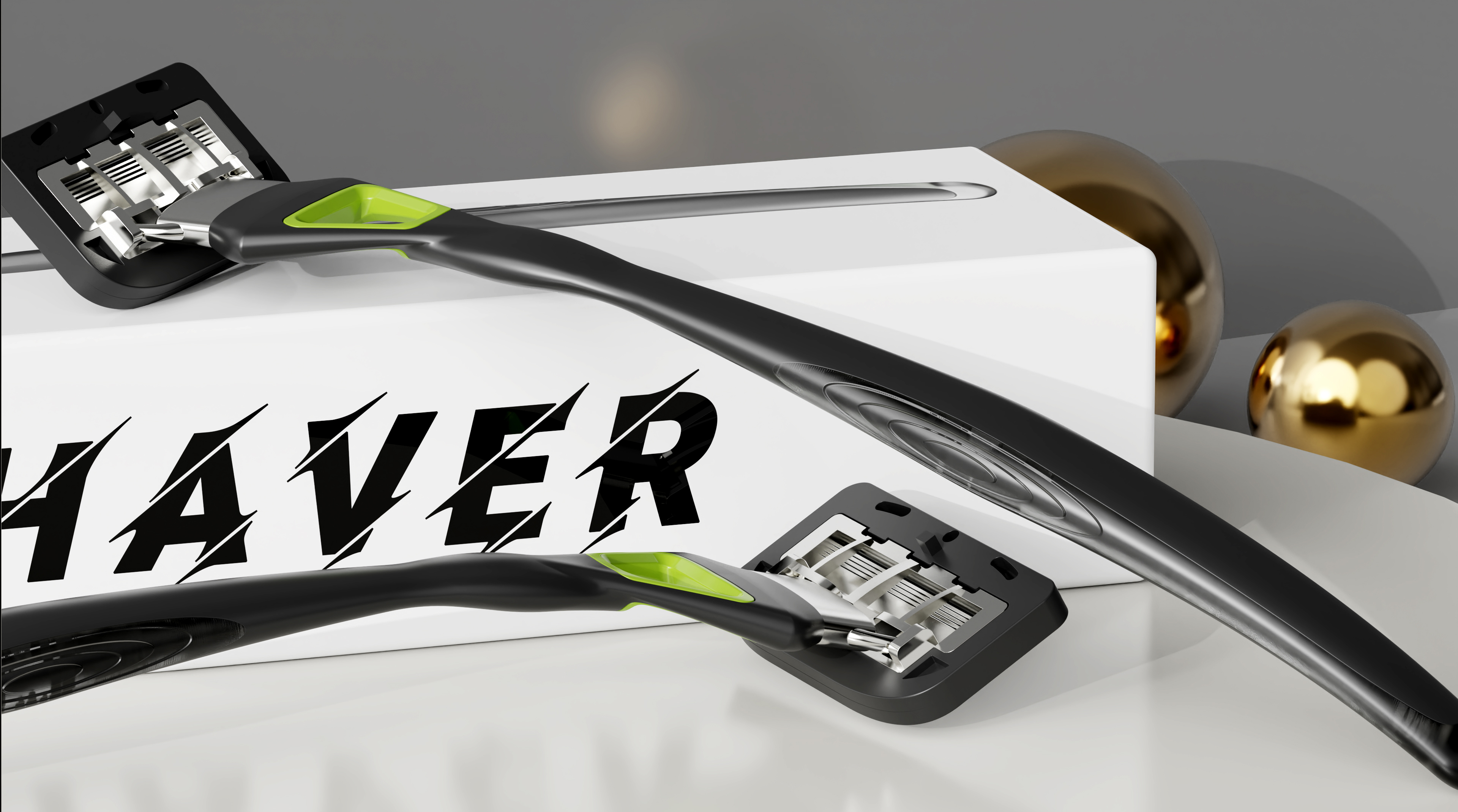 razor，product design，Modeling and rendering，Daily sharing.，