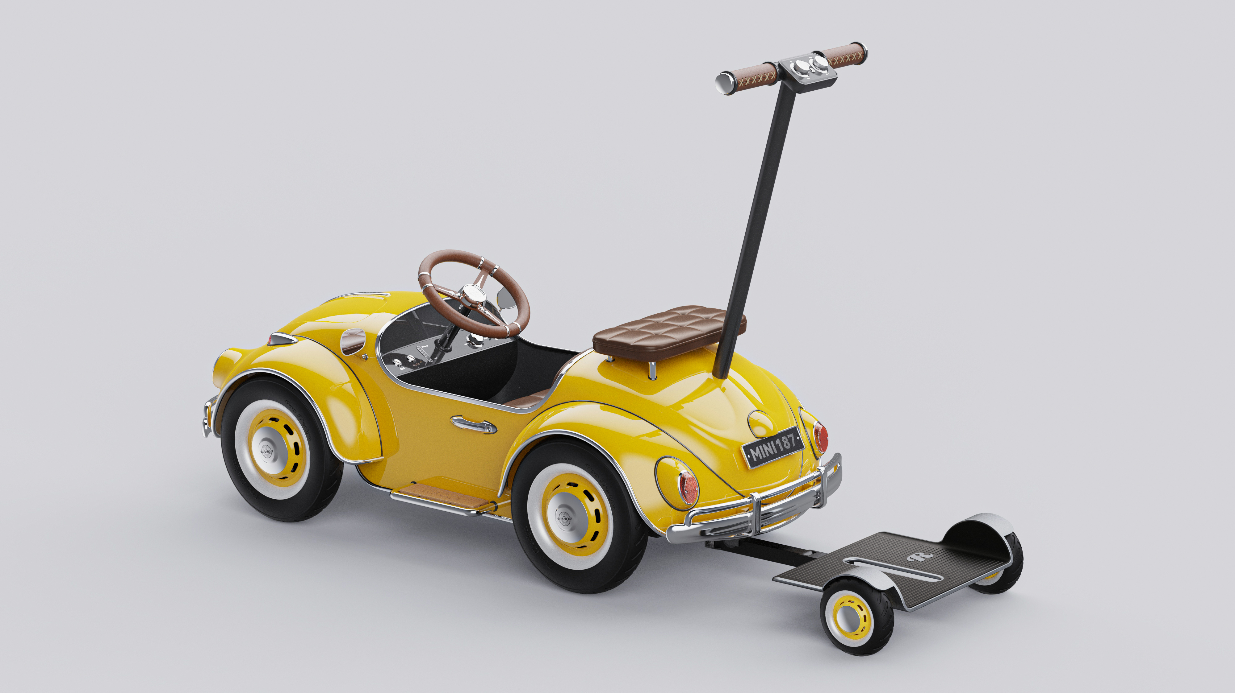 industrial design，product design，Children's car design，Retro toy car，Mini simulation car，Beetle modeling，High-value stroller，Niche stroller，