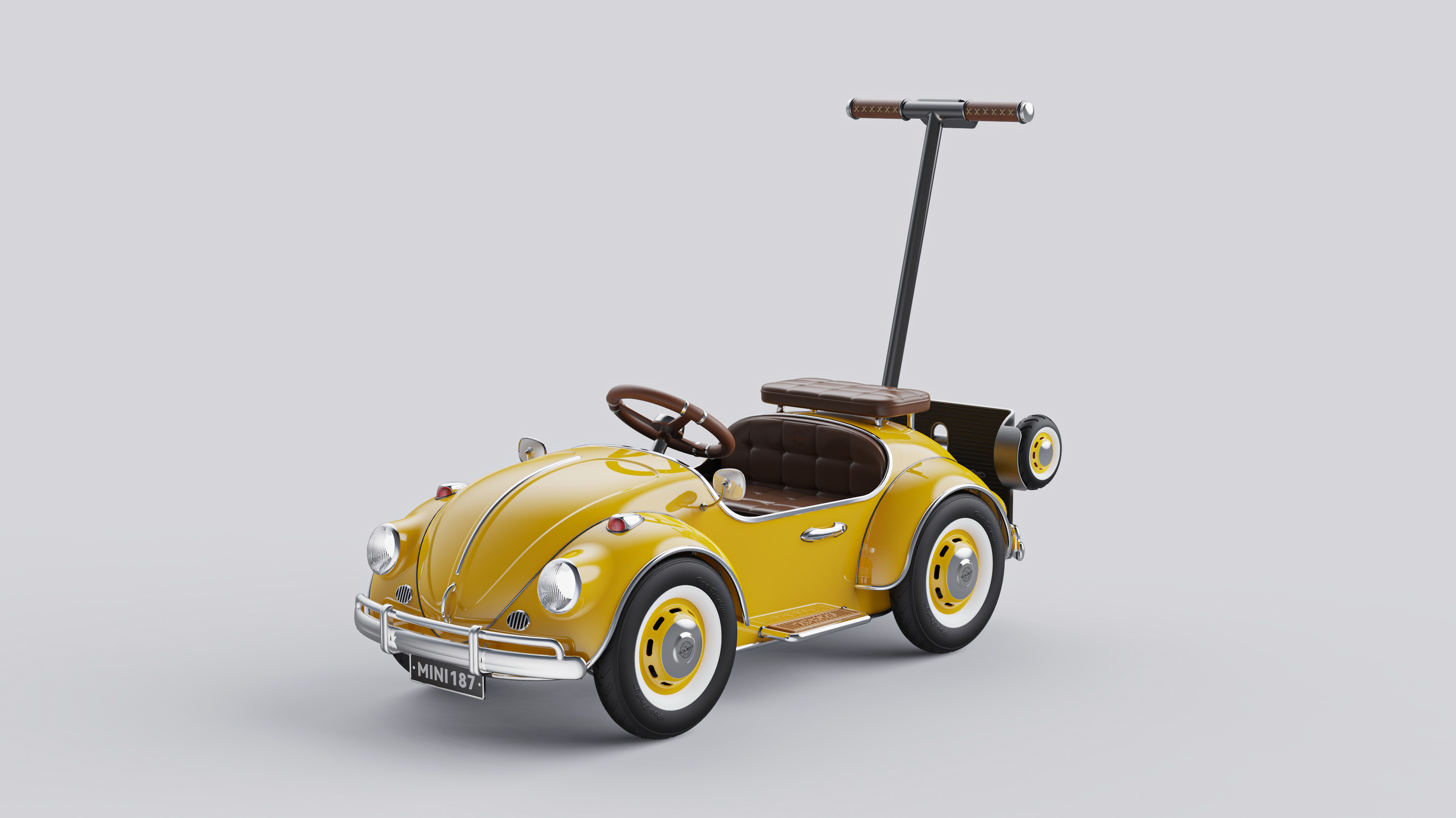 industrial design，product design，Children's car design，Retro toy car，Mini simulation car，Beetle modeling，High-value stroller，Niche stroller，
