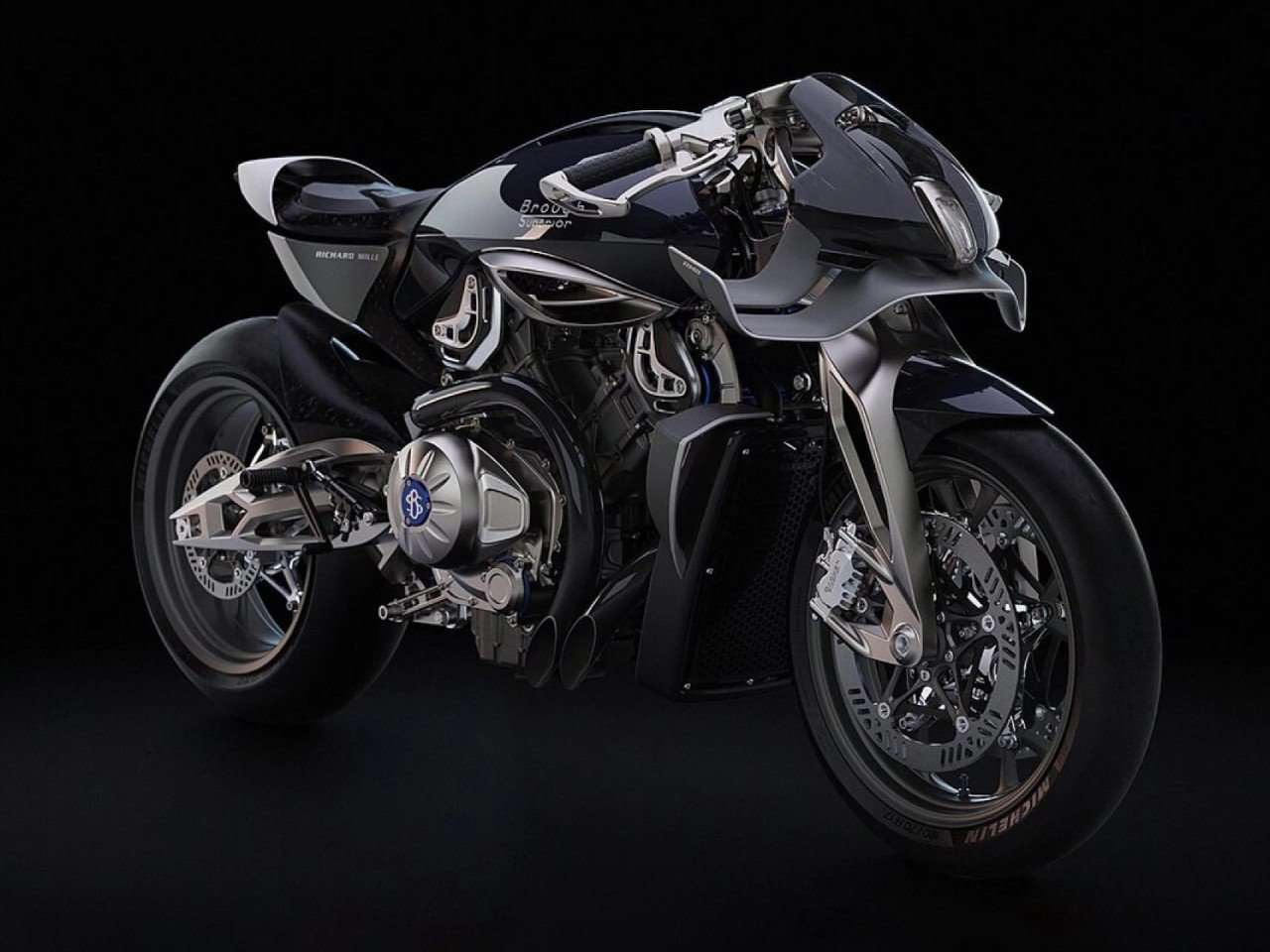 limited locomotive，luxury motorcycle，carbon fiber monomer shell，Richard Mille，