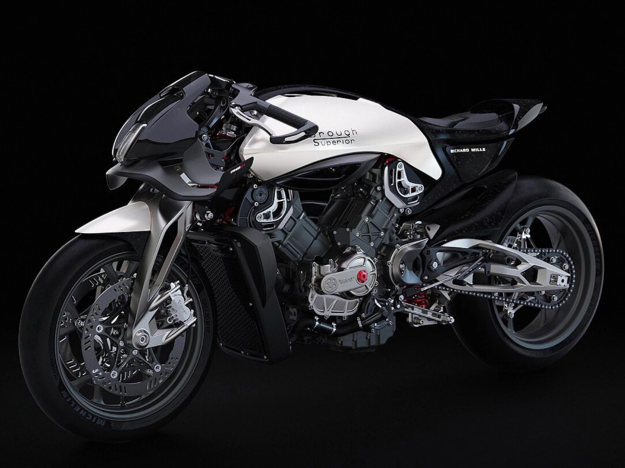 limited locomotive，luxury motorcycle，carbon fiber monomer shell，Richard Mille，