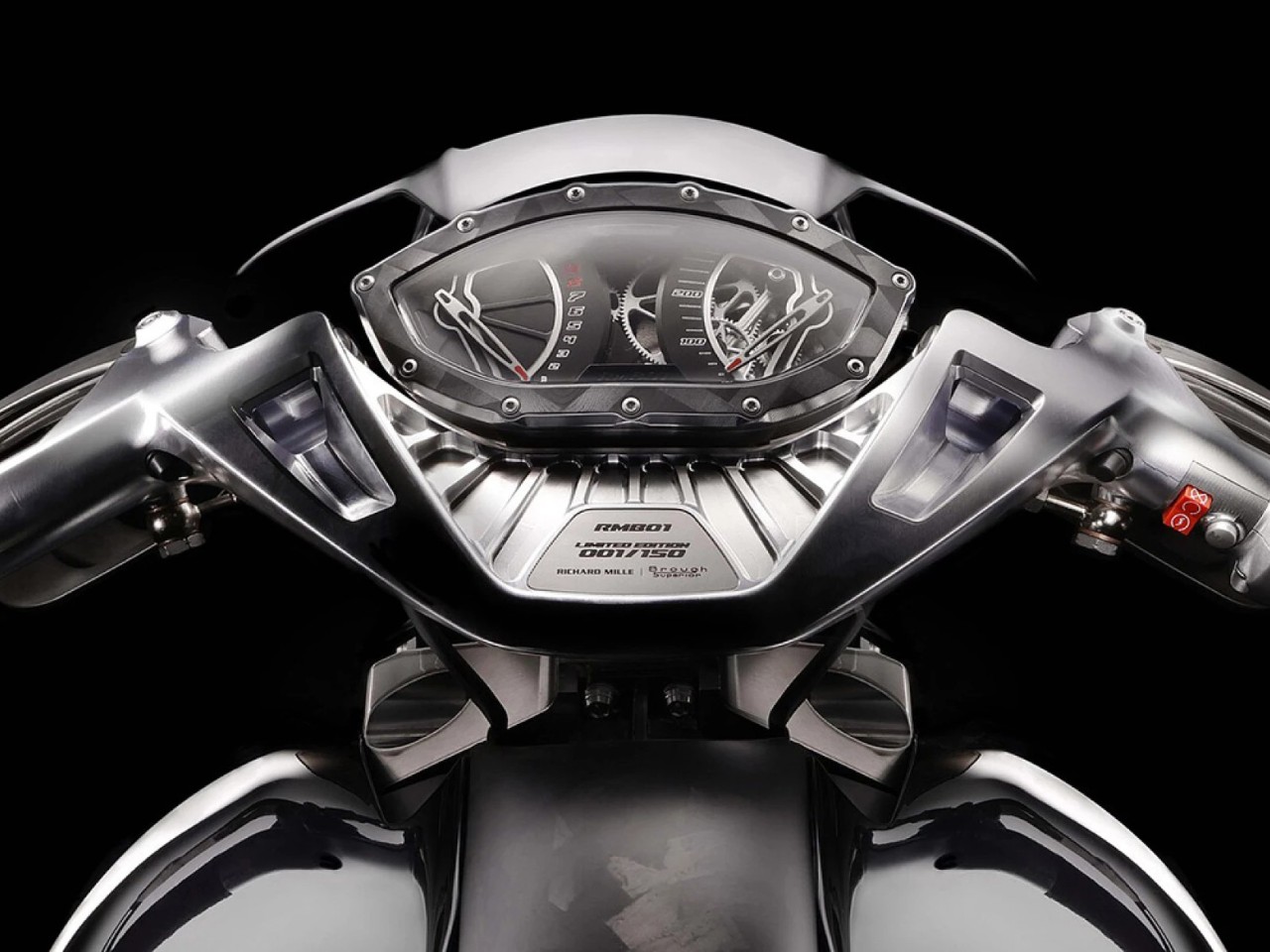 limited locomotive，luxury motorcycle，carbon fiber monomer shell，Richard Mille，