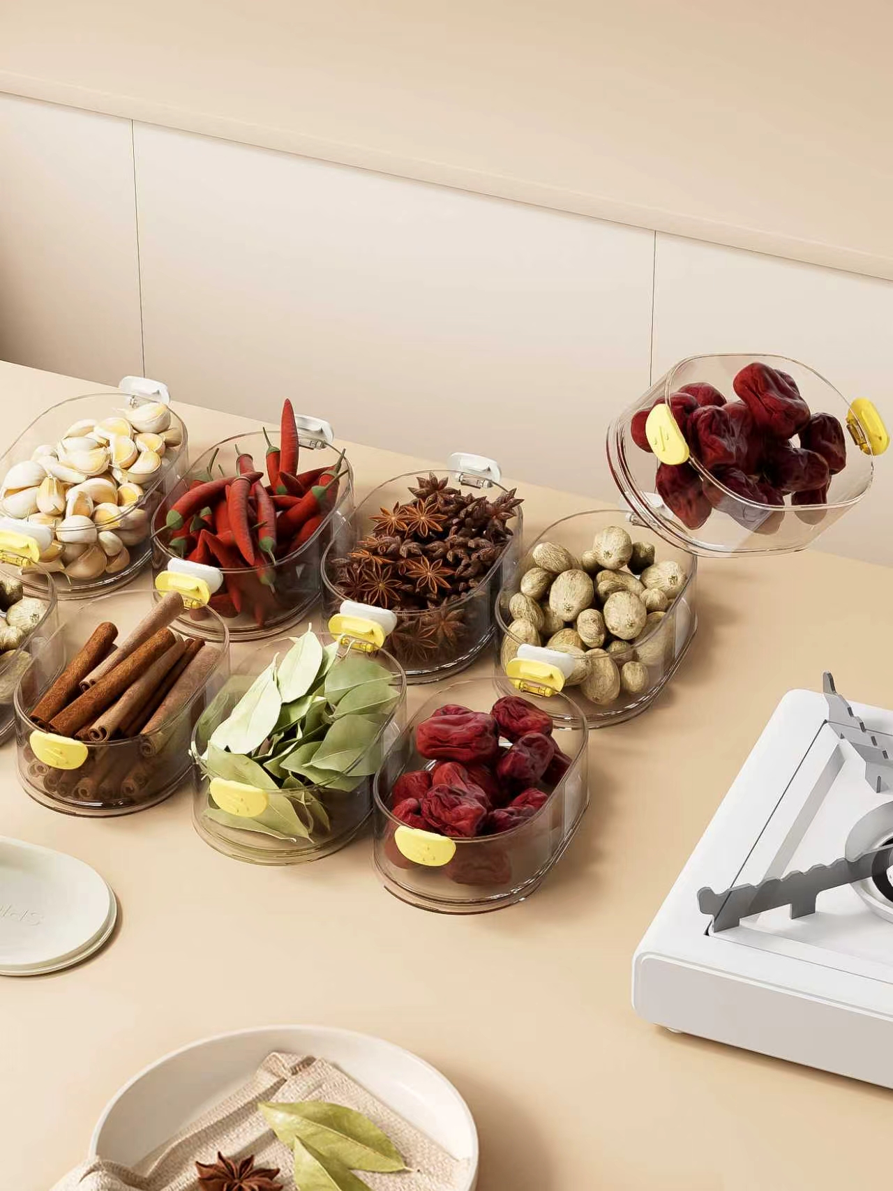 Spice box，kitchen，Stack，