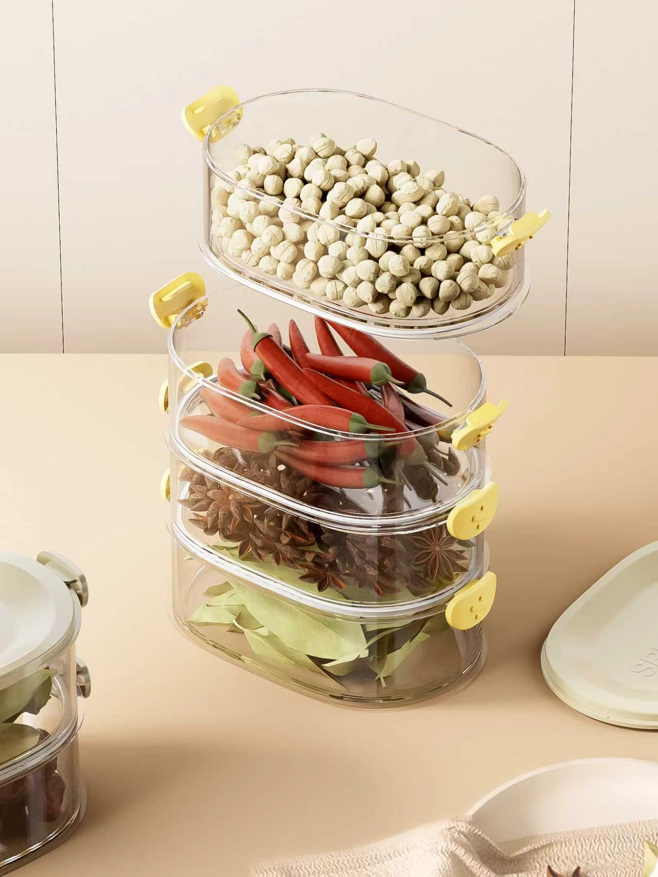 Spice box，kitchen，Stack，