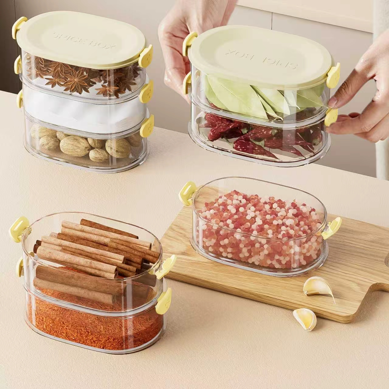 Spice box，kitchen，Stack，