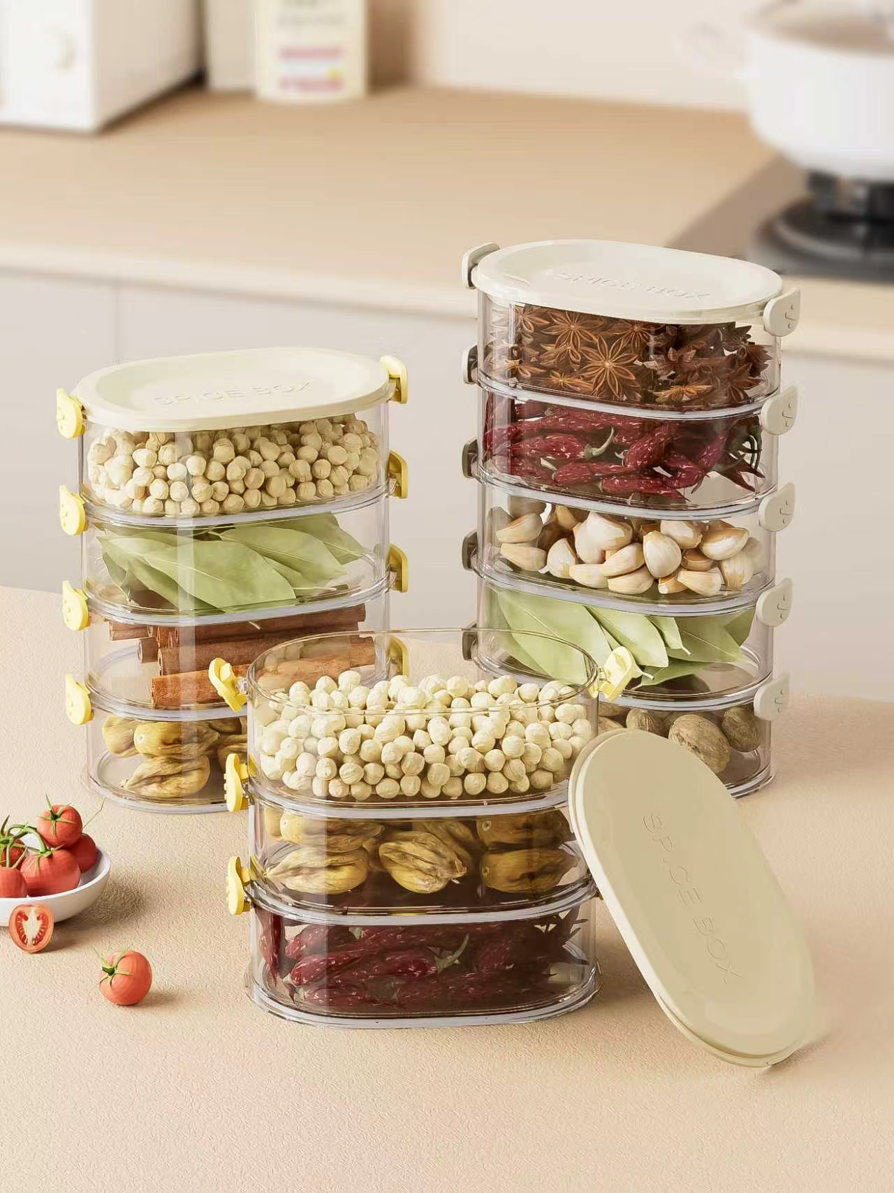 Spice box，kitchen，Stack，