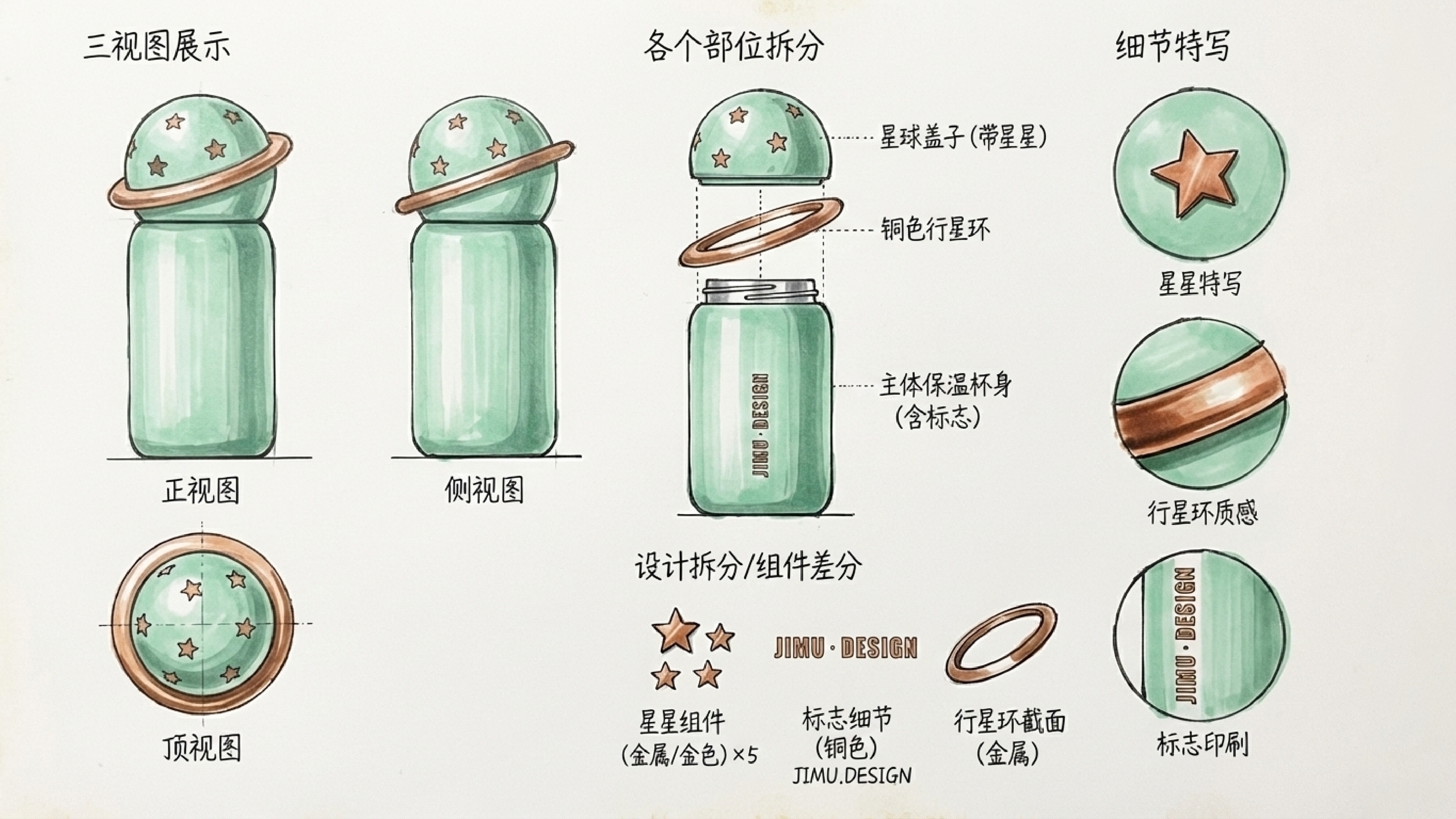 Water cup，vacuum cup，product design，Mother baby design，