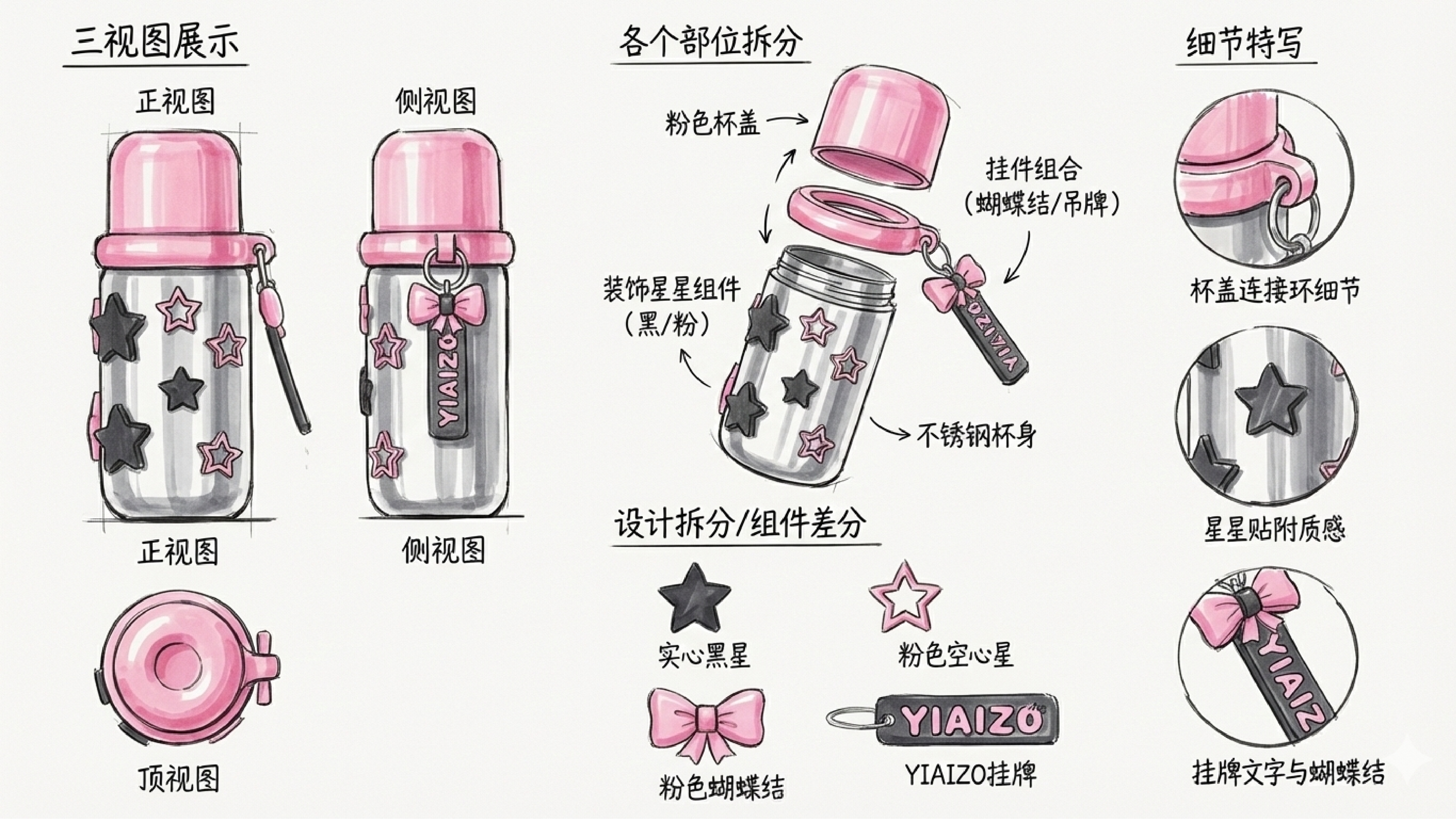 Water cup，vacuum cup，product design，Mother baby design，