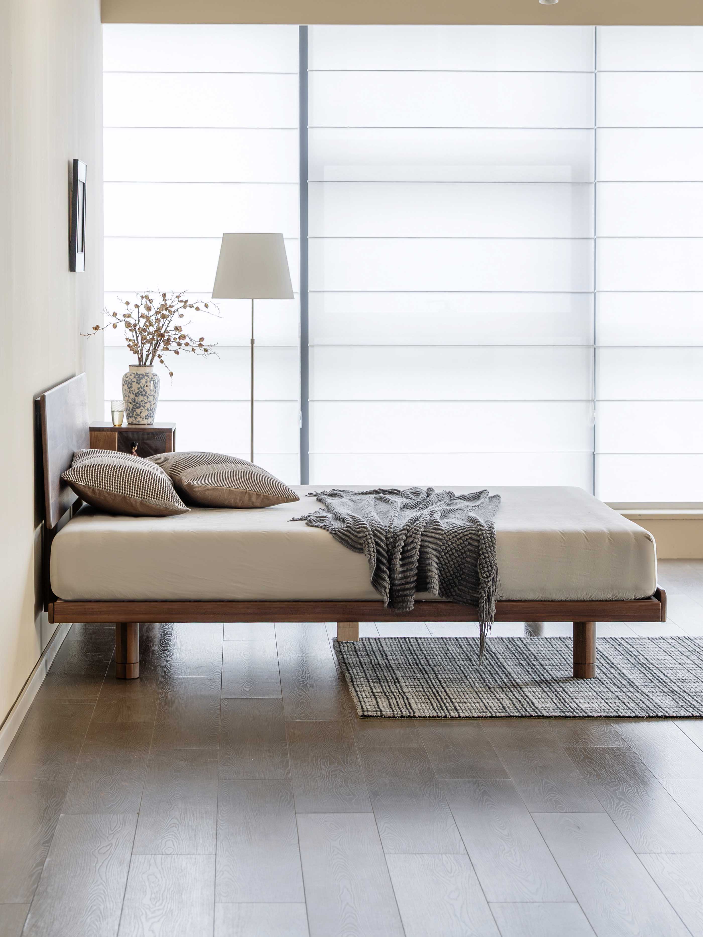 furniture design ，Residential Furniture，Original design，Solid wood furniture，Black walnut furniture，Solid wood bed，