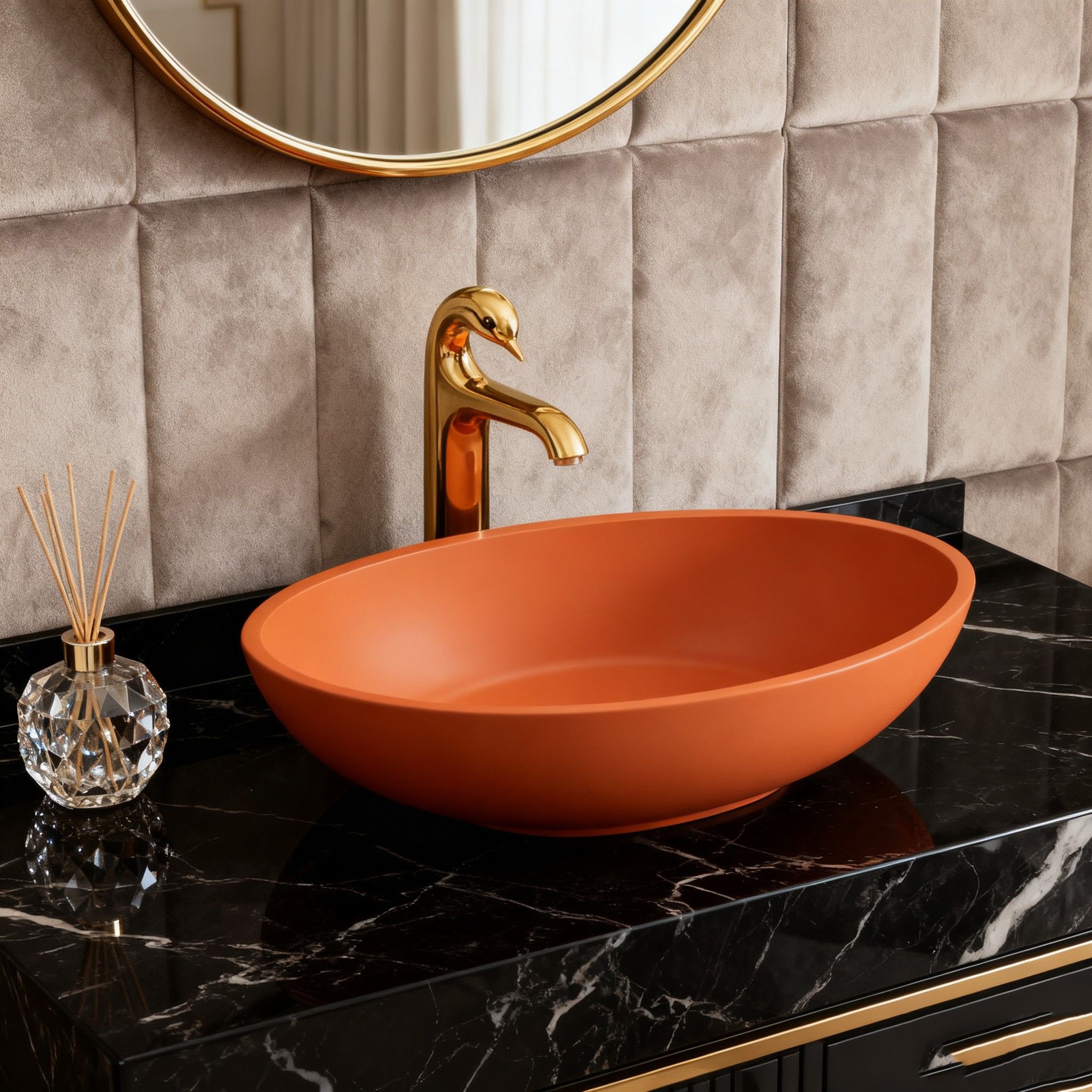 Cement wash basin，Bathroom decoration，Bathroom Cabinet Wash Basin，Restroom decoration，Industrial wind bathroom design，Bathroom wash basin effect，