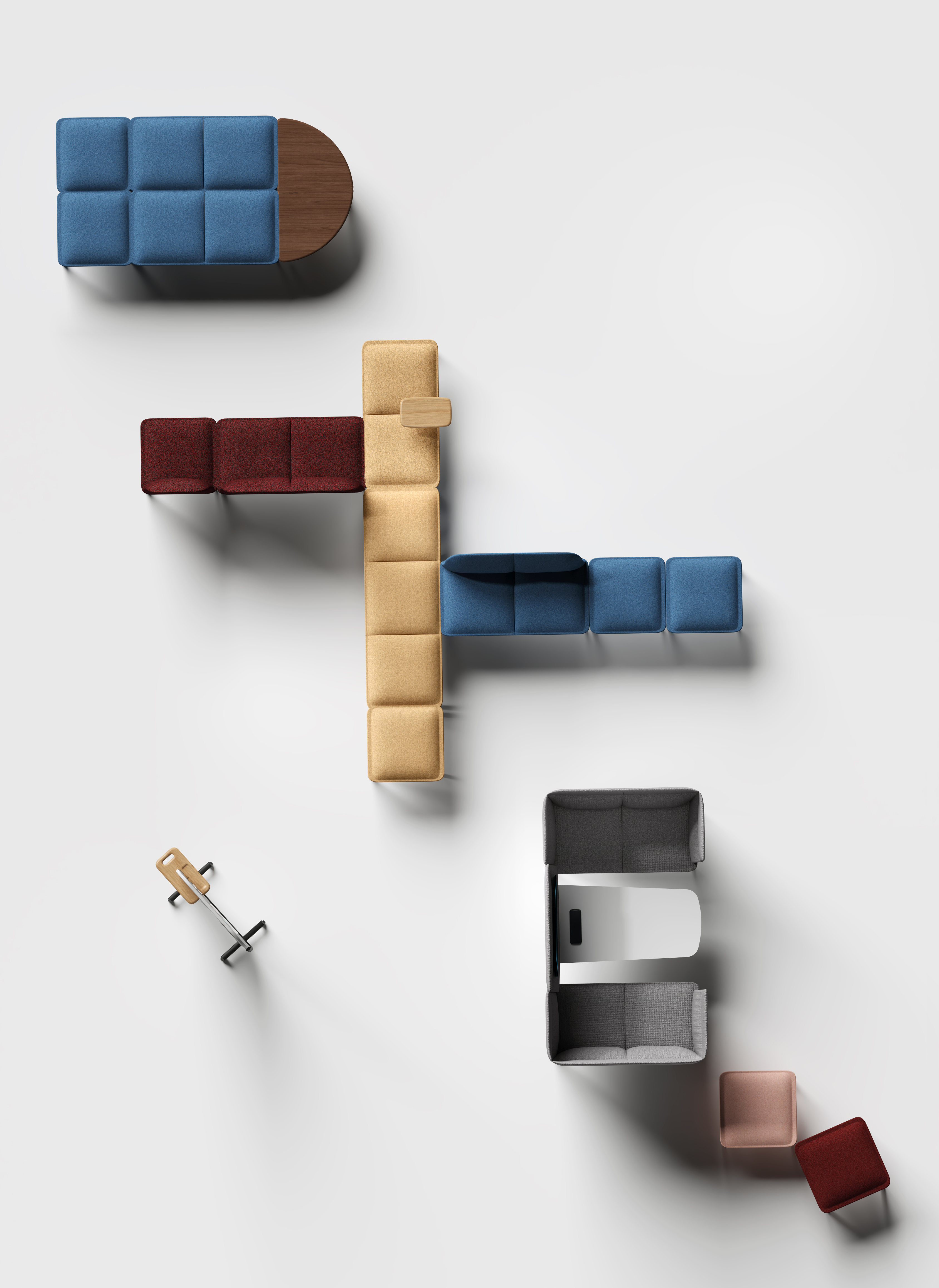 Kathy, collaboration, public leisure, sofa, Yu-room design，