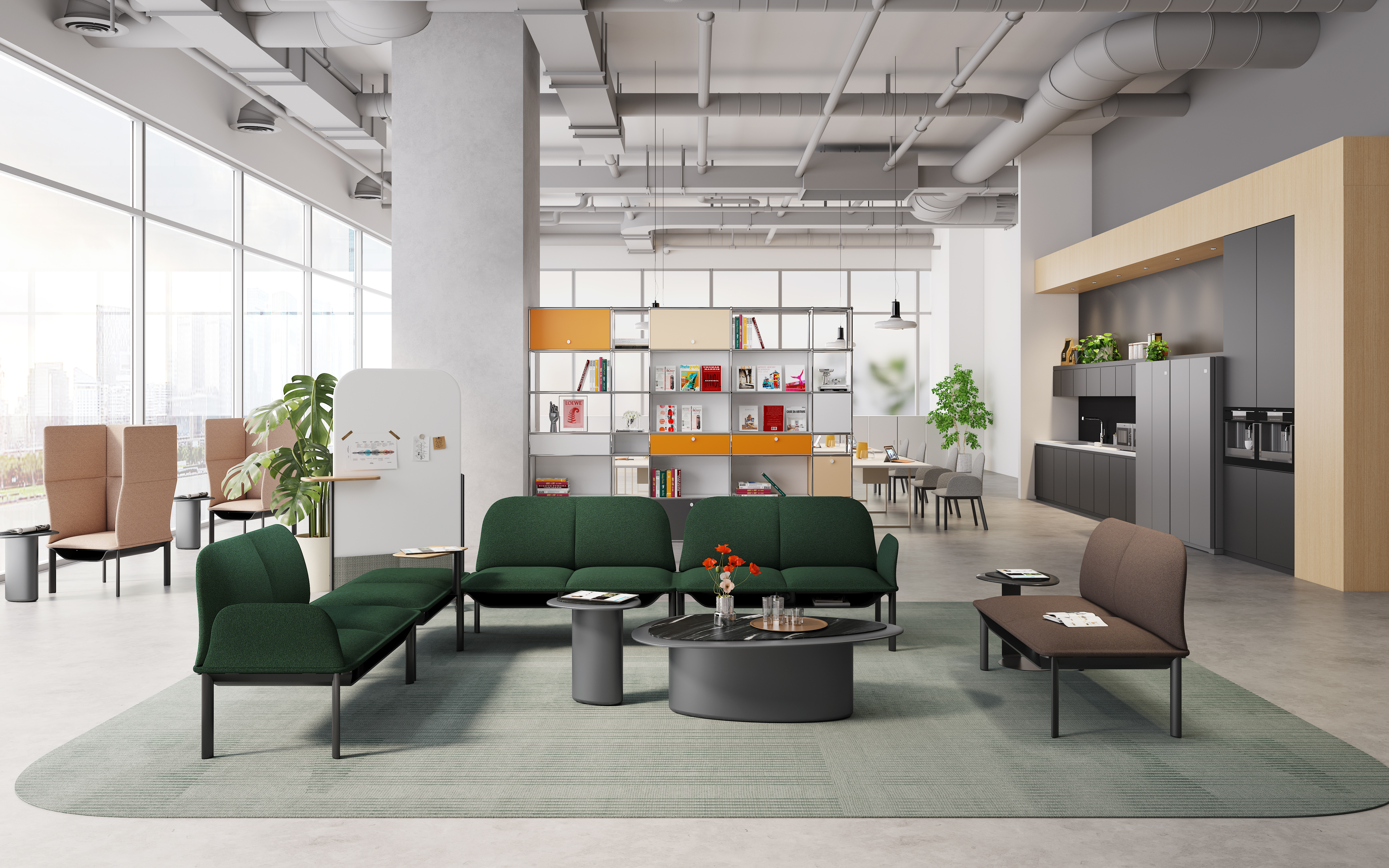 Kathy, collaboration, public leisure, sofa, Yu-room design，