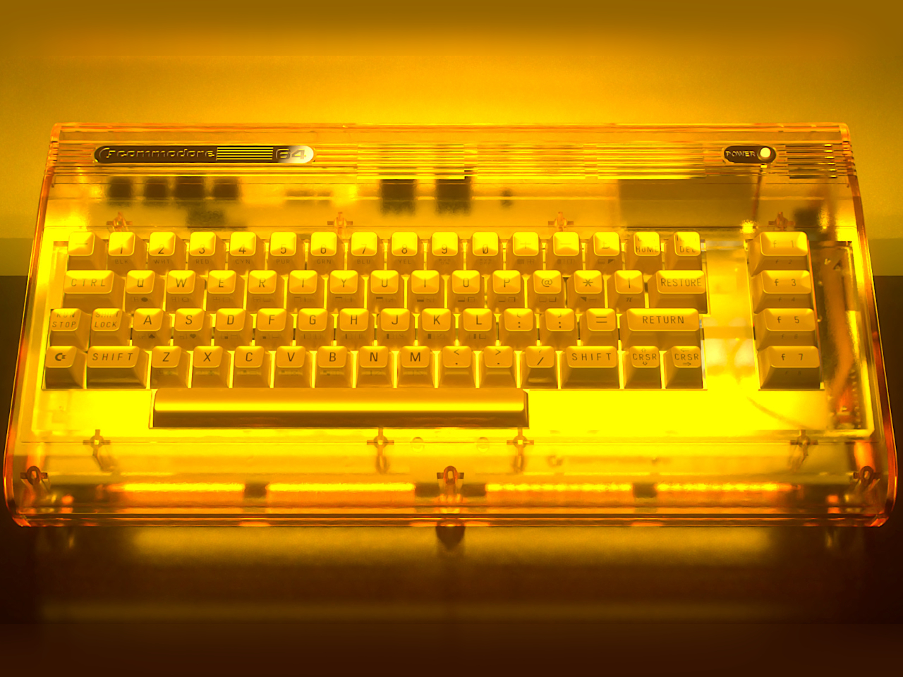 Commodore 64 Ultimat，Limited Neon Edition，Gold-plated shell，Light effect out of the box，