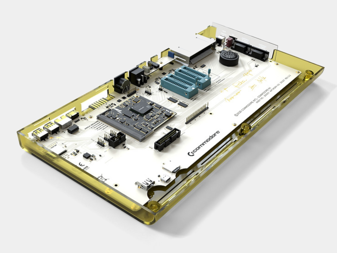 Commodore 64 Ultimat，Limited Neon Edition，Gold-plated shell，Light effect out of the box，