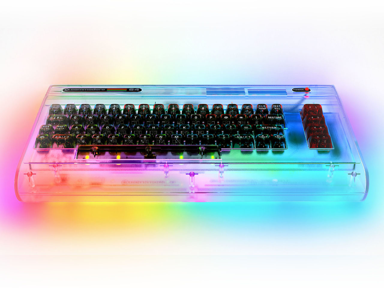 Commodore 64 Ultimat，Limited Neon Edition，Gold-plated shell，Light effect out of the box，