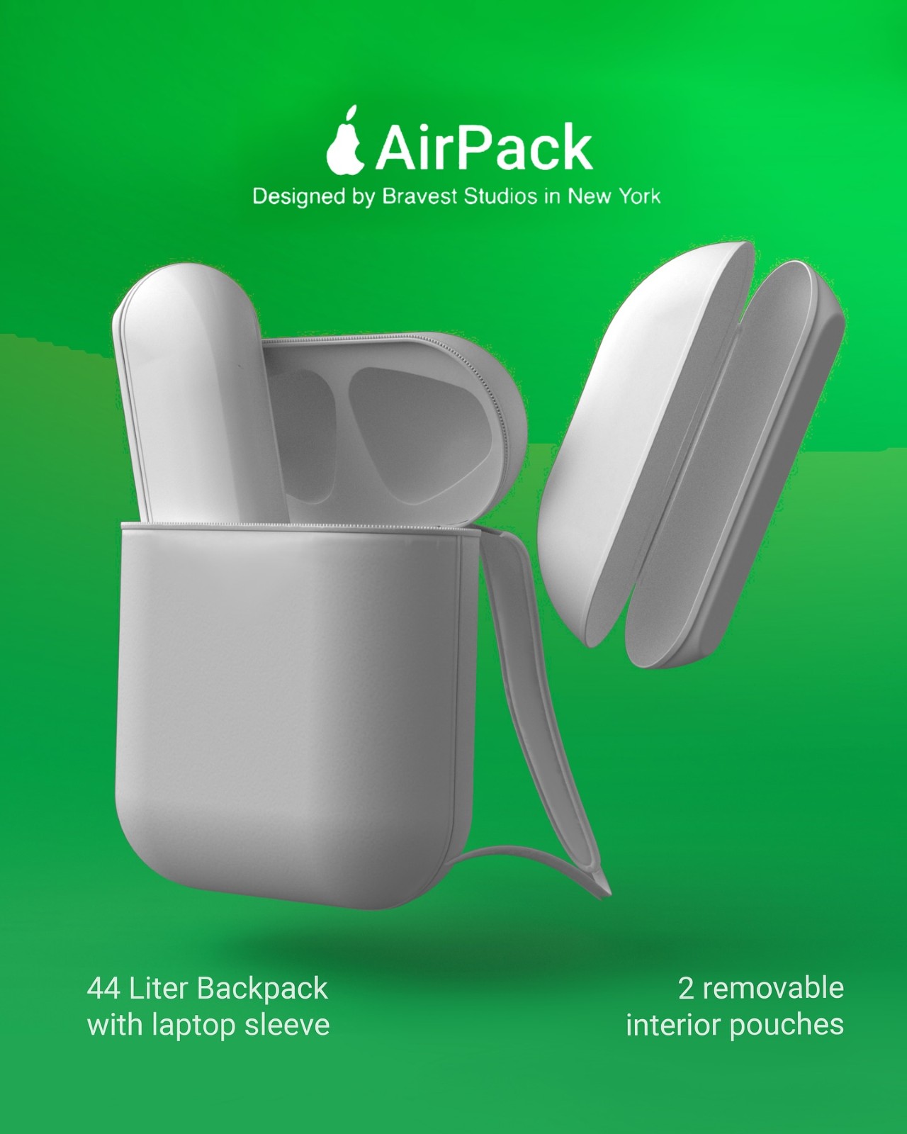 AirPods Backpack，Earphone case，Oversized storage，Concept Backpack，