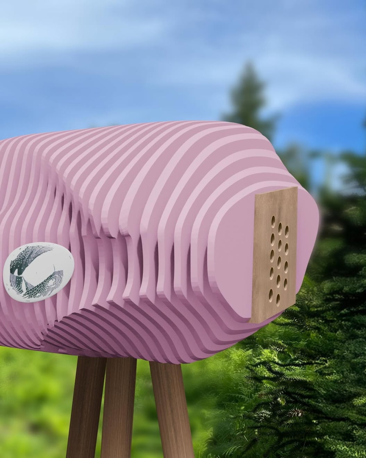 Seed Stories，Public art ，Bamboo frame，natural beehive，beeswax，