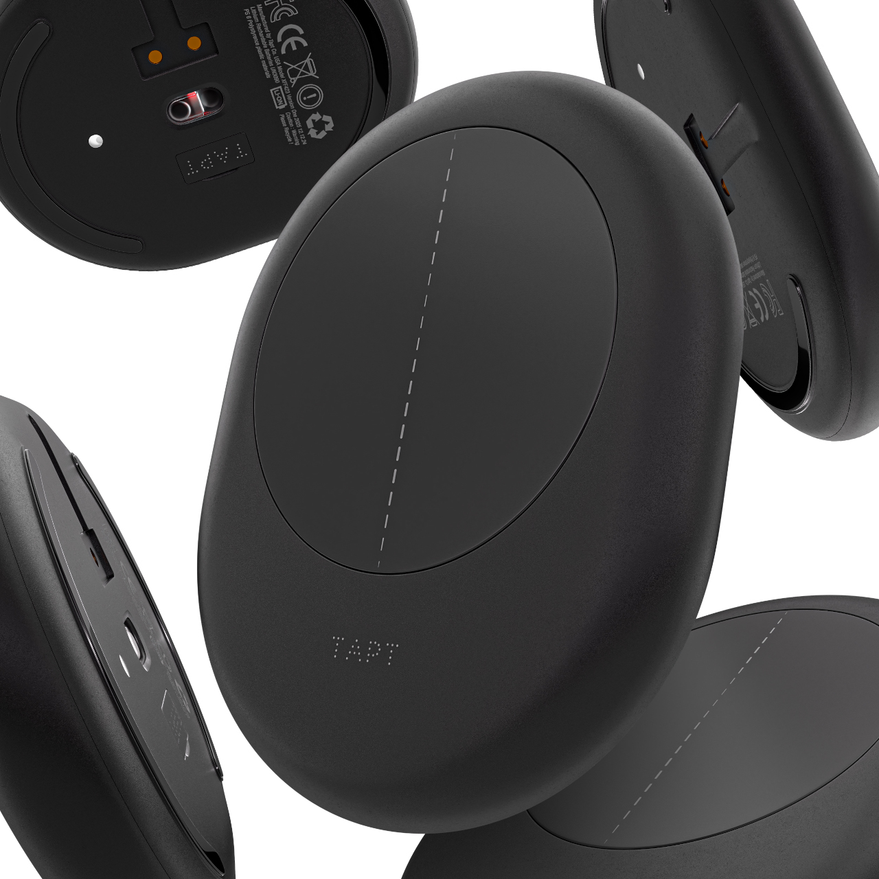 mouse，Wireless design，Tapt Pebble，Touch gestures，No roller，