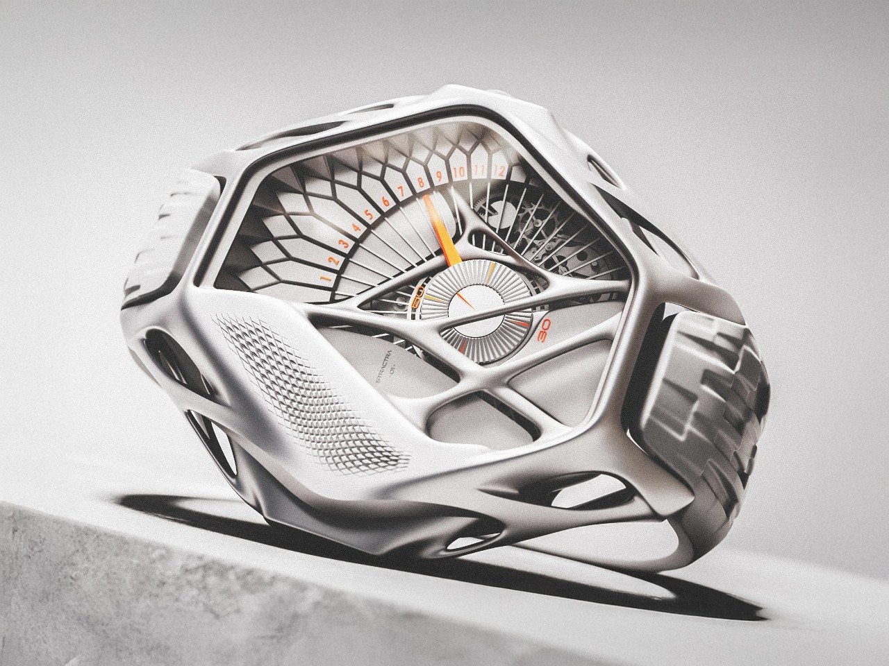 3D printing，alien face-hugging worm，Wrist watch，Alien，titanium alloy，