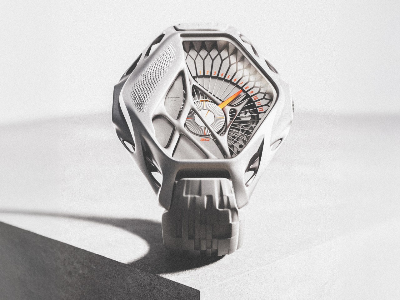 3D printing，alien face-hugging worm，Wrist watch，Alien，titanium alloy，