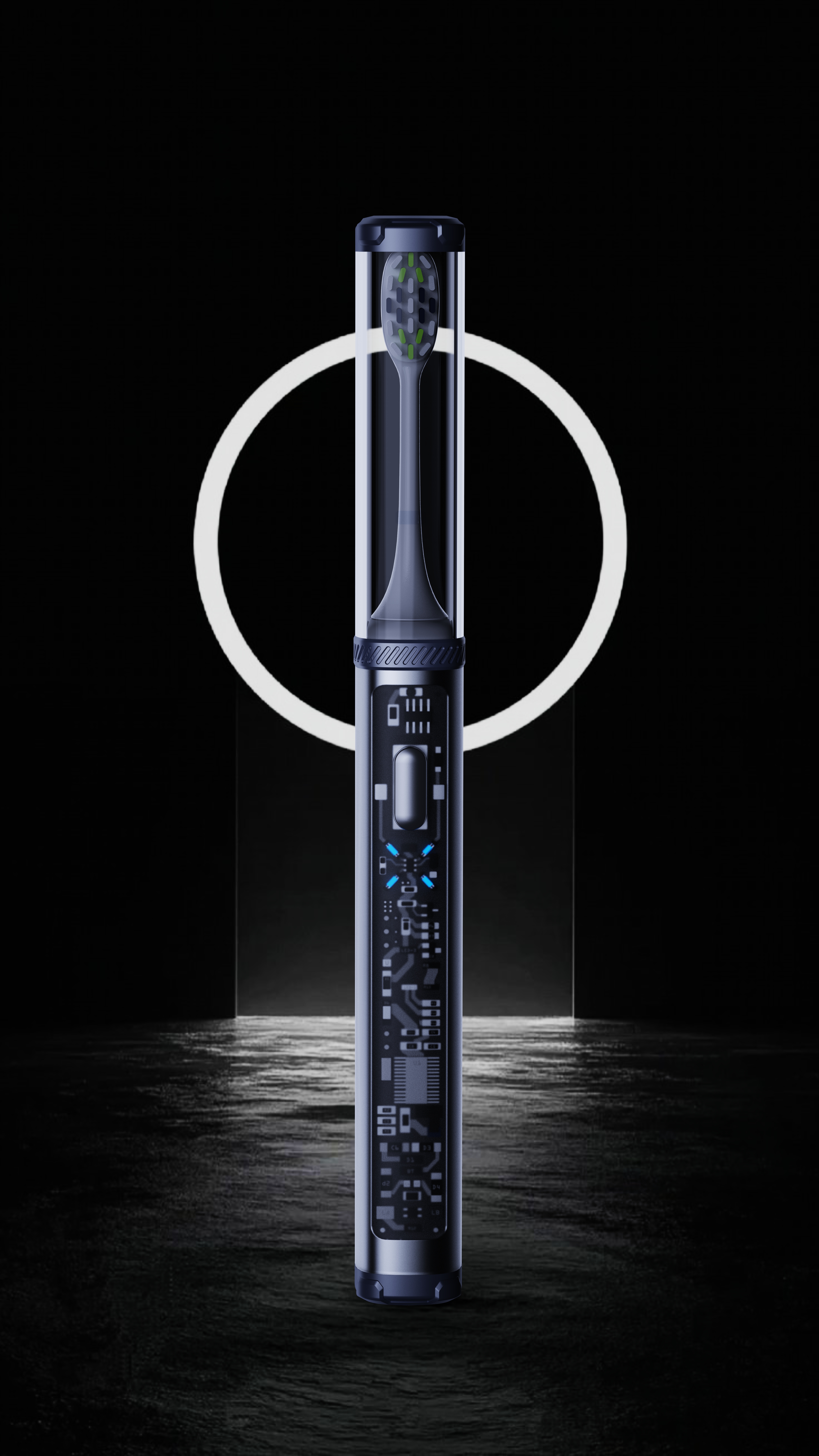 Electric toothbrush，Transparent element，cleantech，Science and technology sense product design，