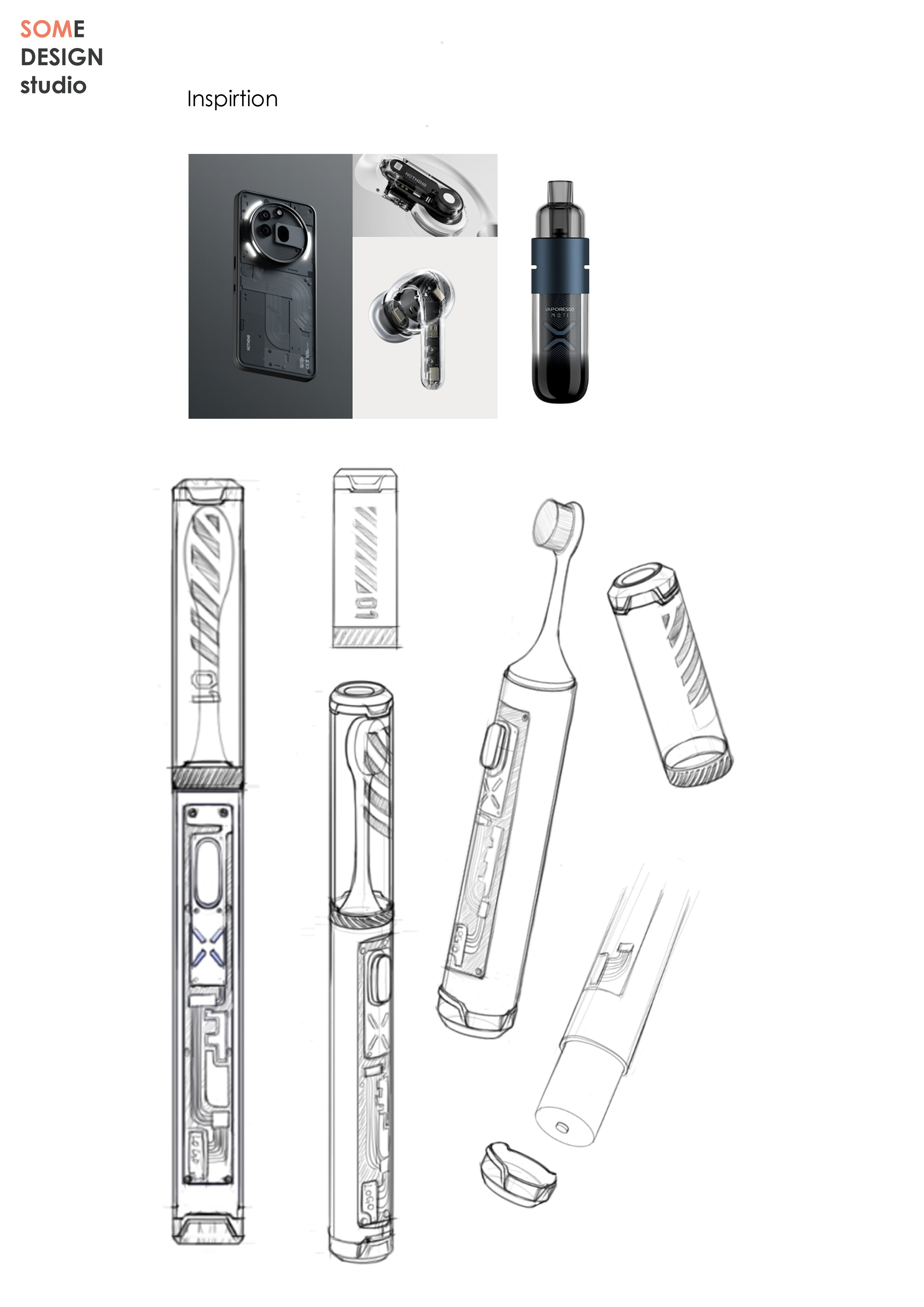 Electric toothbrush，Transparent element，cleantech，Science and technology sense product design，