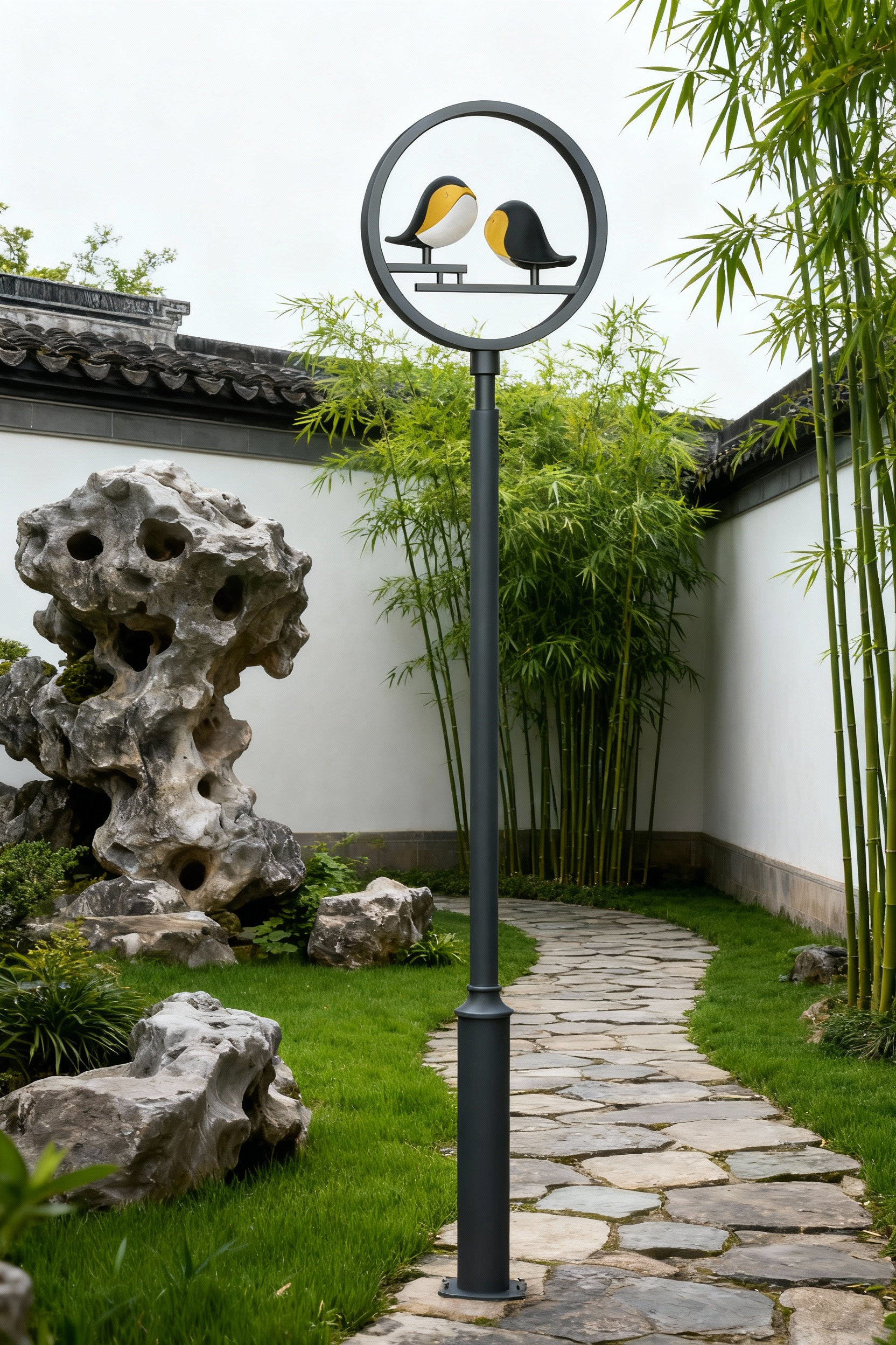 Lamp design，ai，Courtyard lamp，3D modeling，design sketch，street lamp，Outdoor lighting，Brightening，