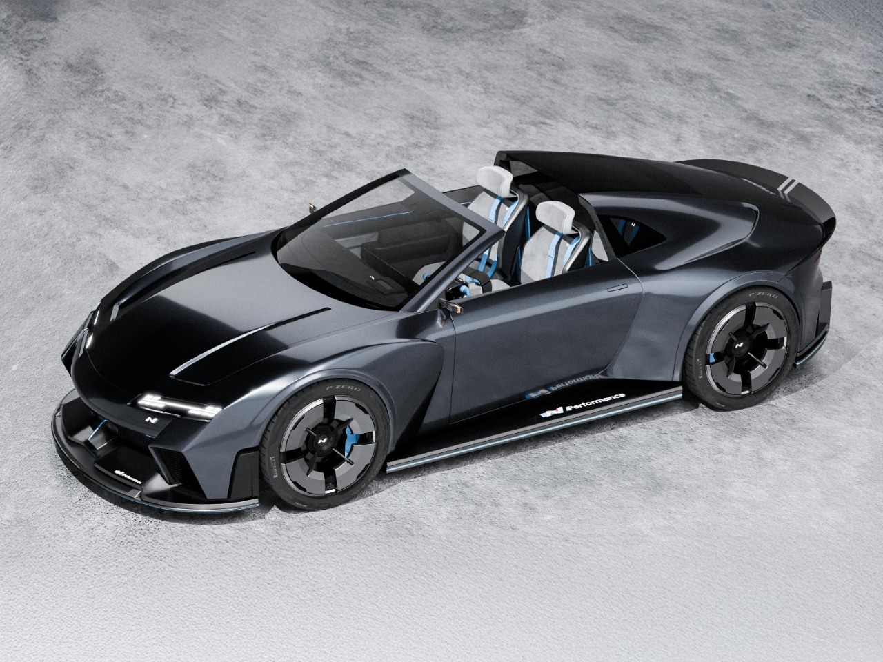 Hyundai N Vision，Three-seater convertible，Concept sports car，Electric Roadster，
