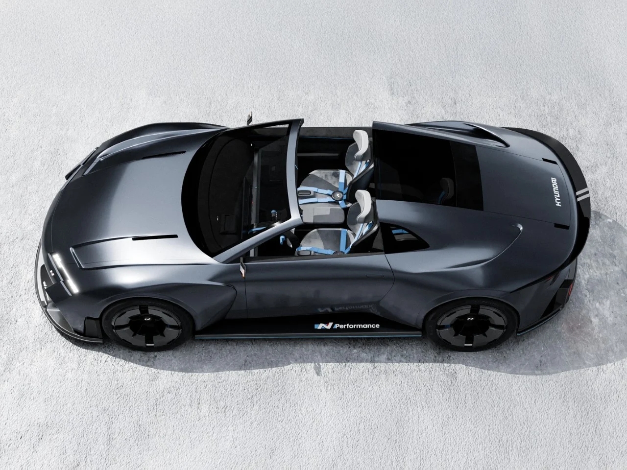 Hyundai N Vision，Three-seater convertible，Concept sports car，Electric Roadster，