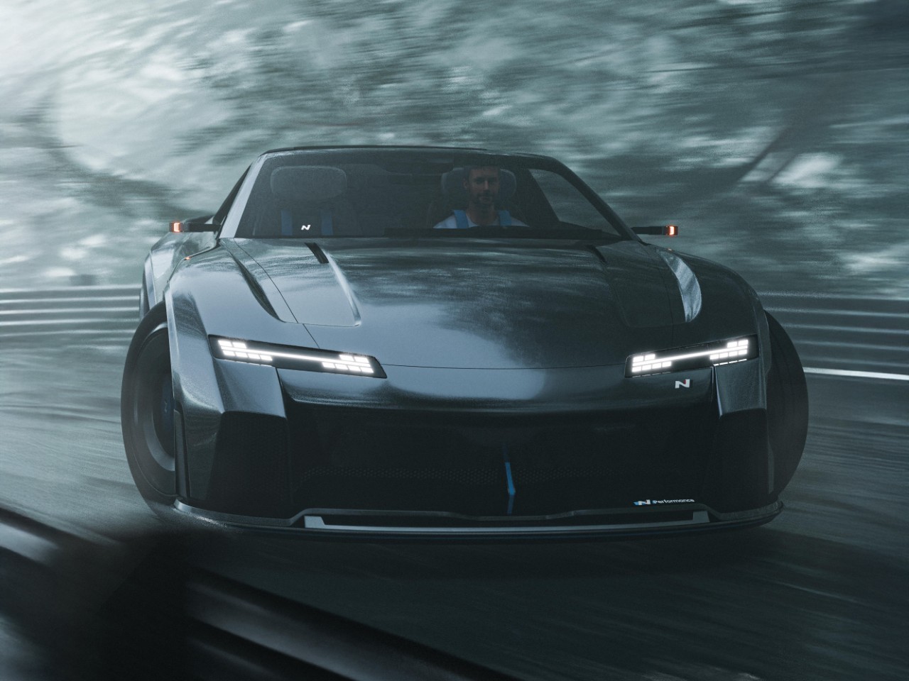 Hyundai N Vision，Three-seater convertible，Concept sports car，Electric Roadster，