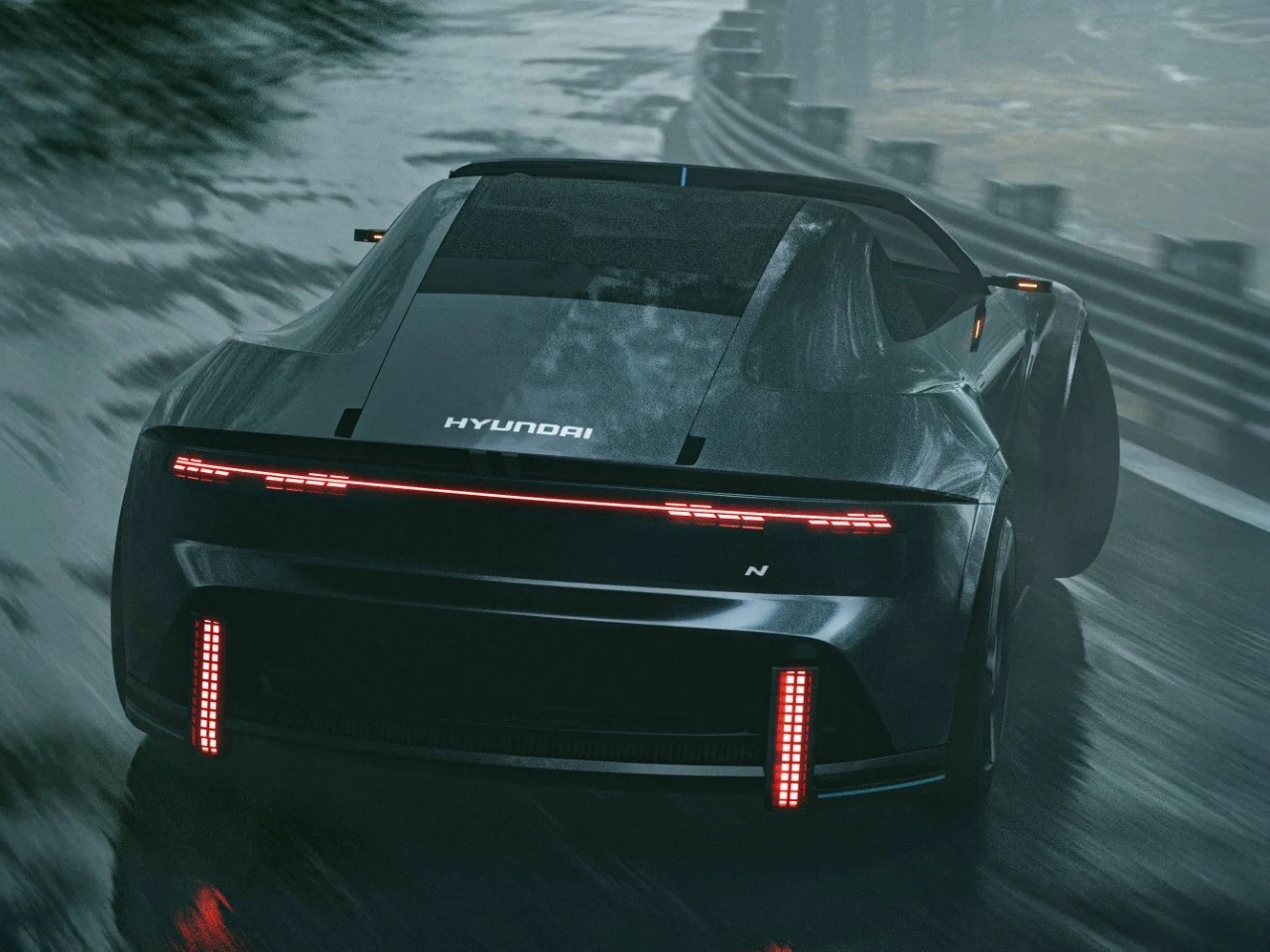 Hyundai N Vision，Three-seater convertible，Concept sports car，Electric Roadster，